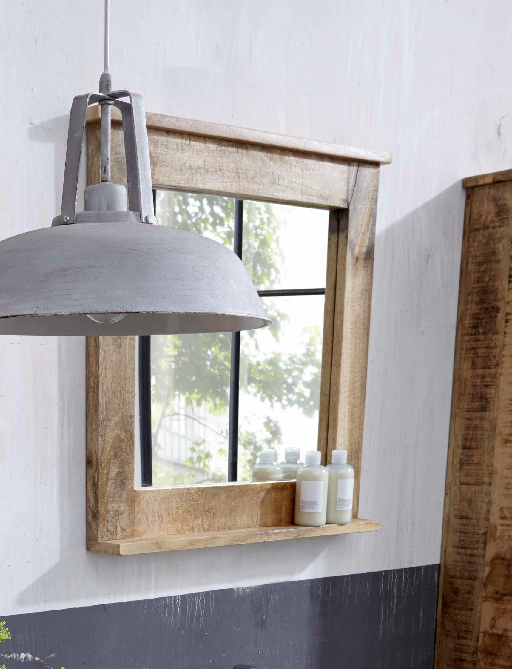 SIT Spiegel »Frigo« Mangoholz im Antik-Look, mit Ablage, Shabby Chic, Vintage