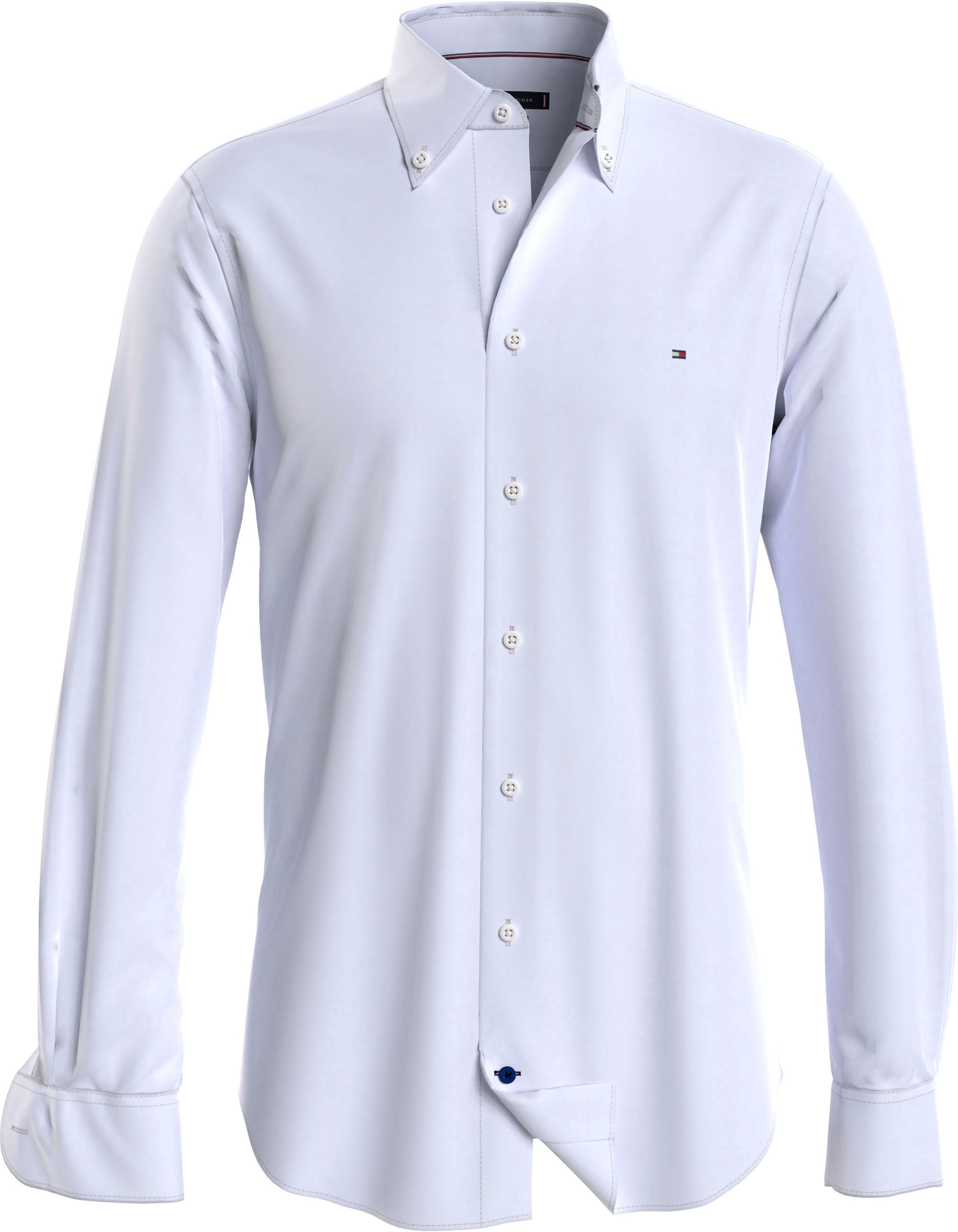 Tommy Hilfiger TAILORED Businesshemd »CL KNITTED PIQUE SOLID RF SHIRT«