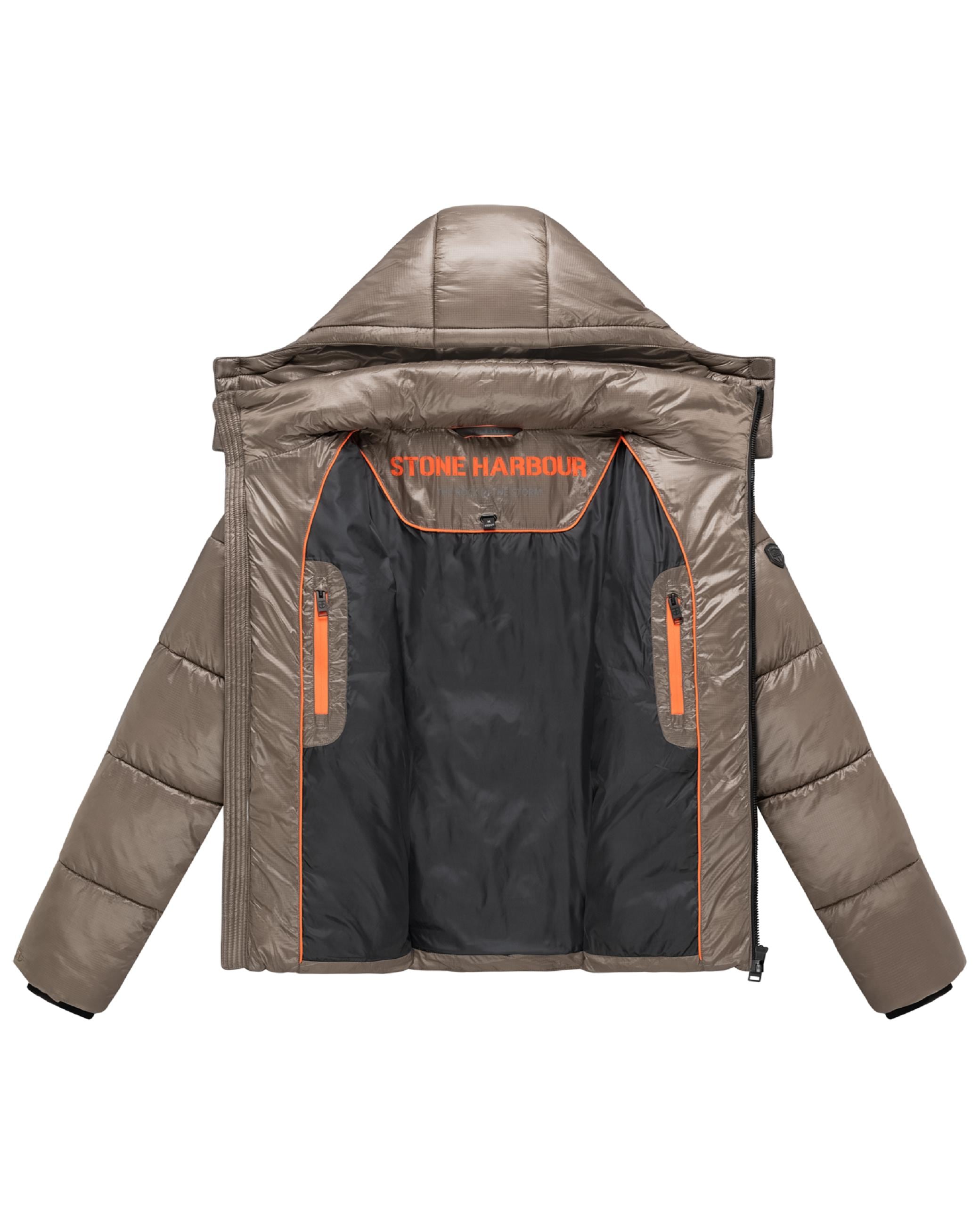 Stone Harbour Steppjacke »Steppjacke Ezioo XX« mit Kapuze Herren Winterjacke mit magnetischen Knöpfen