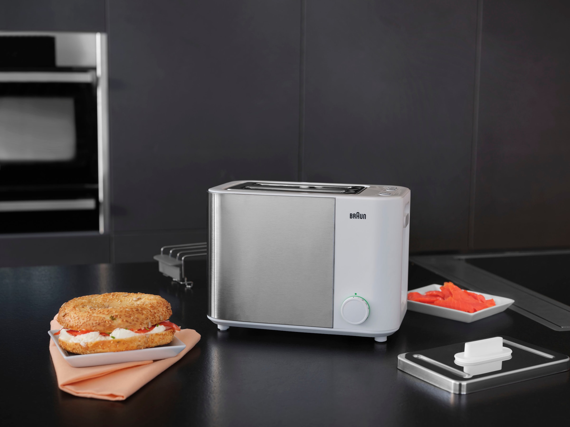 Braun Toaster »HT kurze weiß bestellen silber 5010.WH 1000 2 Schlitze, ID Collection«, W OTTO bei