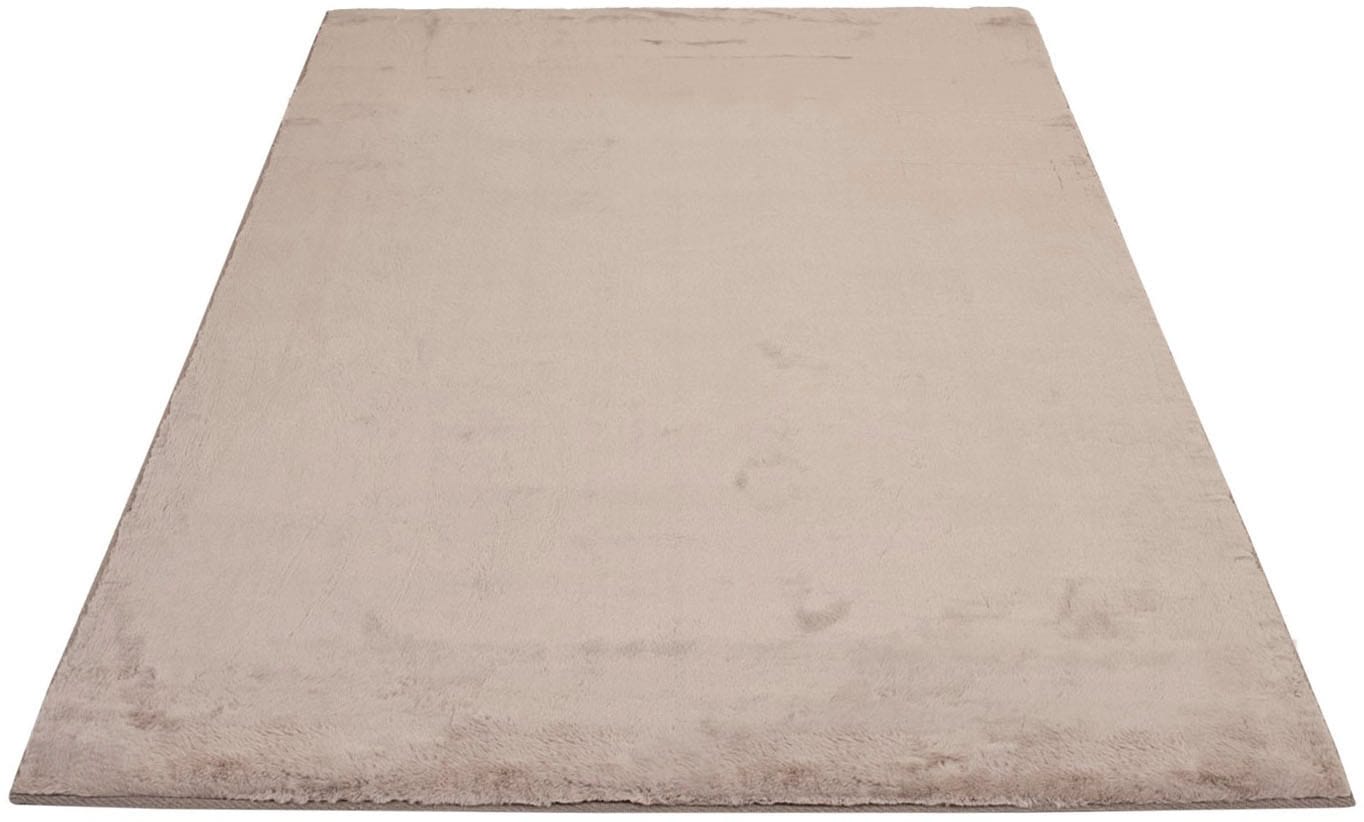 Carpet City Hochflor-Teppich »TOPIA 400«, rechteckig, 21 mm Höhe, Kunstfell-Teppich mit Kaninchenfell-Optik, Haptik, Schlafzimmer