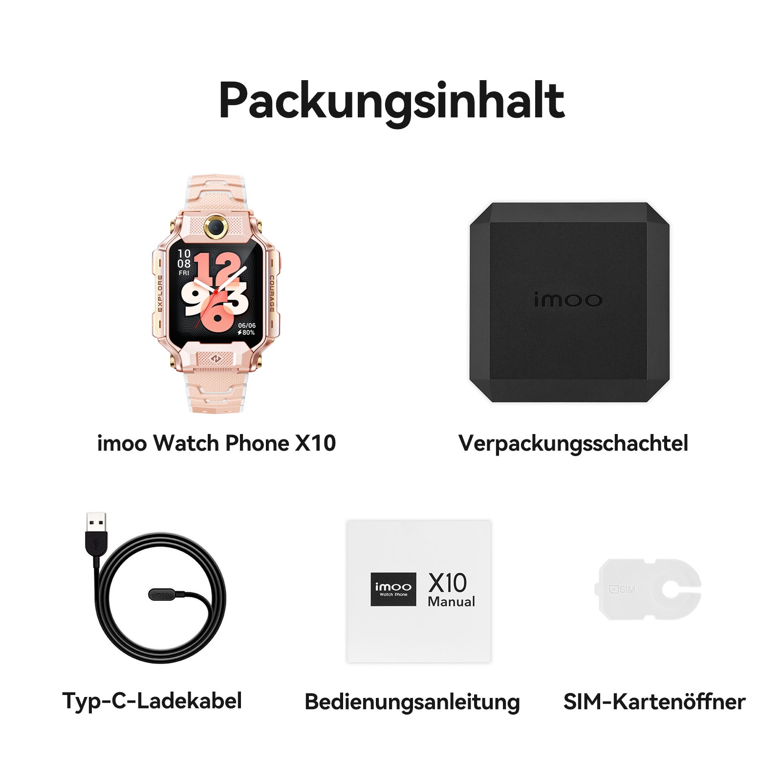Imoo Smartwatch »Watch Phone X10 Kinder«(40,6/ 1,6 ″) CaremeOS