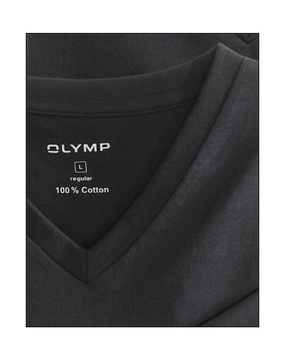 OLYMP T-Shirt »Casual«, mit Ton-in-Ton Logostickerei am Ärmel