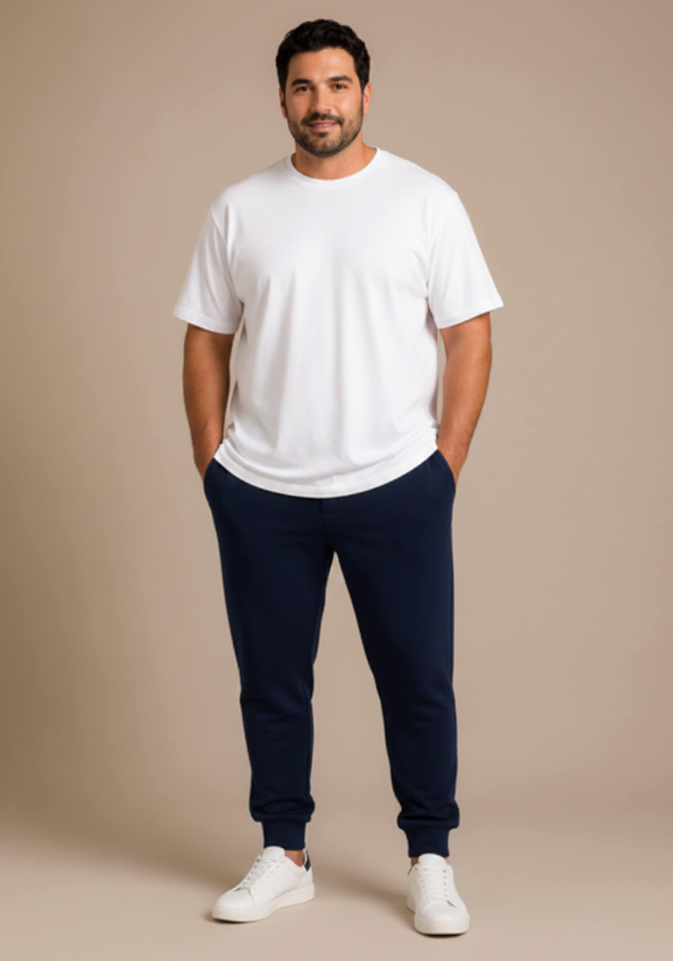Man's World Plus Jogger Pants  mit gerader Beinform, im Regular Fit, auch in großen Größen
