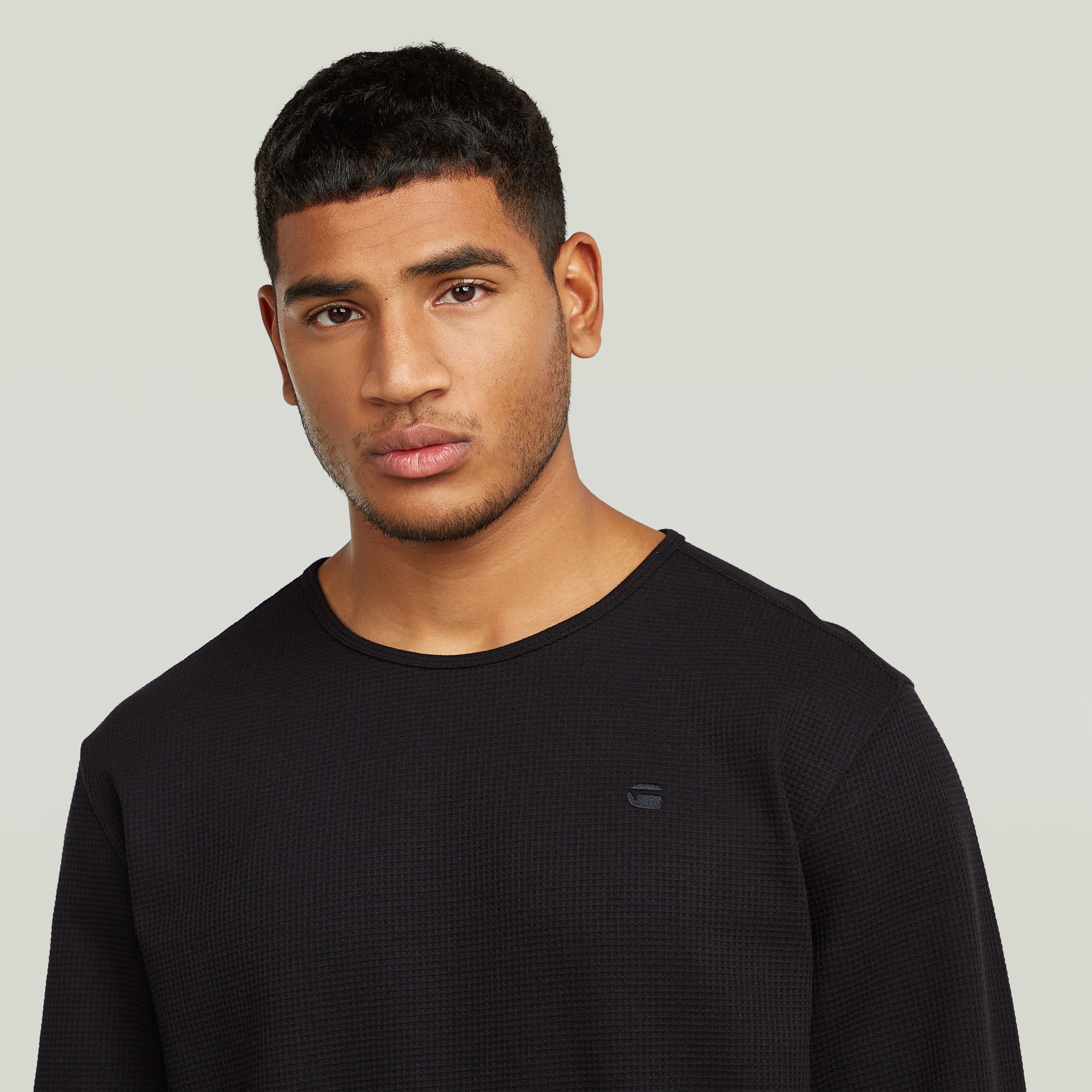 G-STAR Longsleeve »Structured Tweeter« in Waffel-Struktur, mit Logostickerei