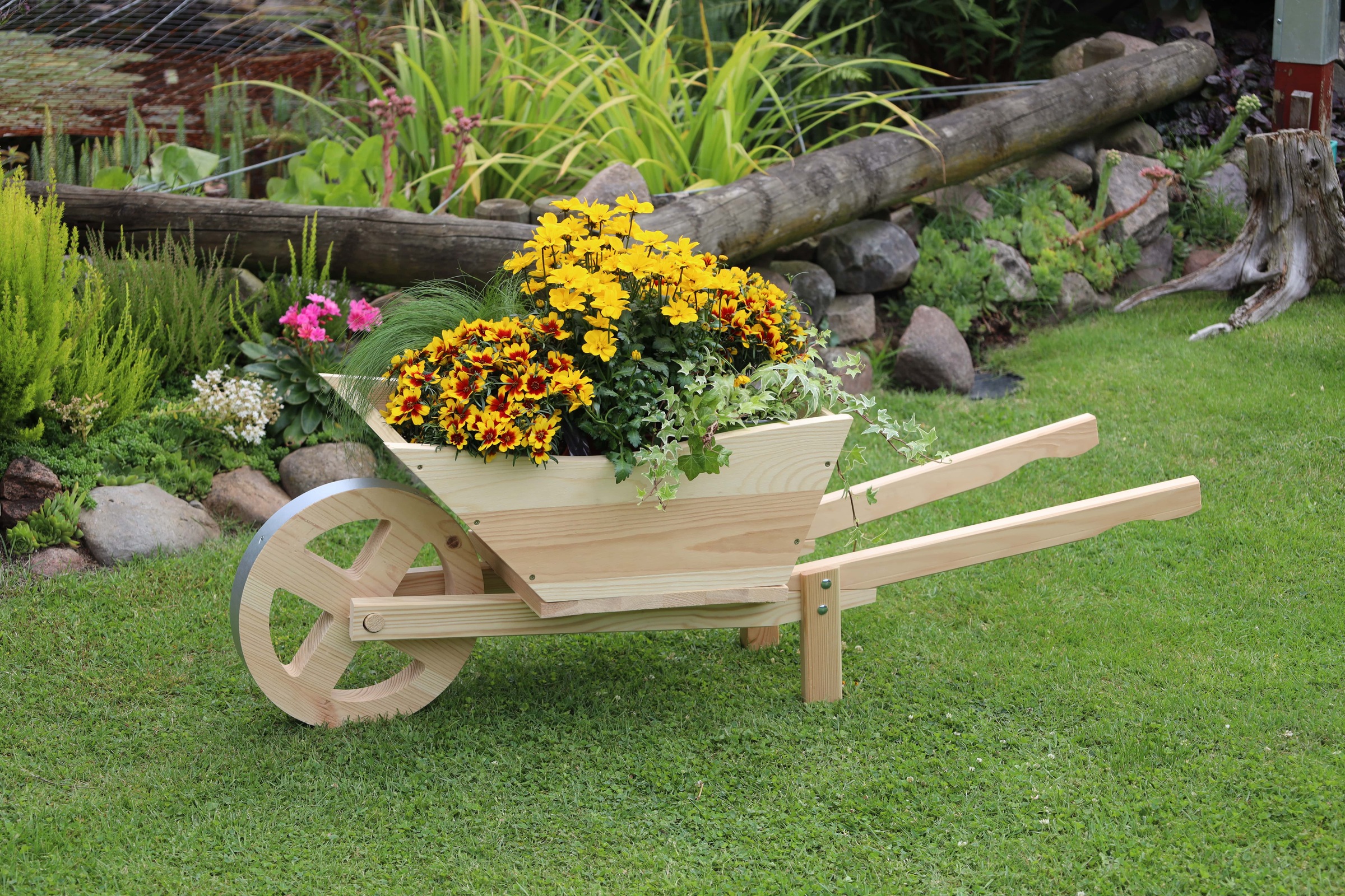 promadino Pflanzkübel »Pflanzkarre«, BxTxH: 113x32x40 cm