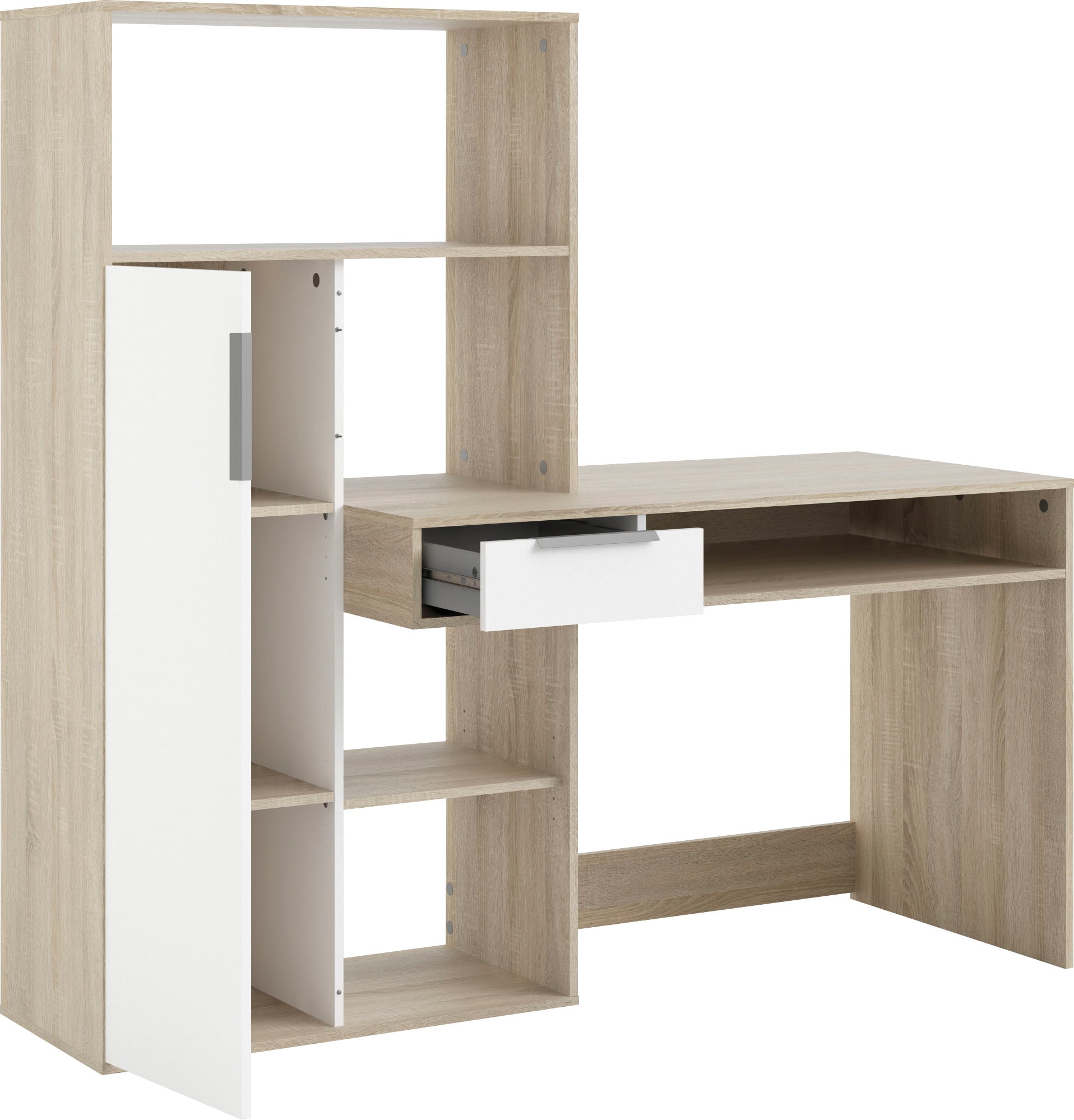 INOSIGN Regal-Schreibtisch »Function Plus, Standregal, Aktenregal, Stauraumregal, Multifunktional,«, mit 1 Schublade, 1 Tür, Regal und Fächern