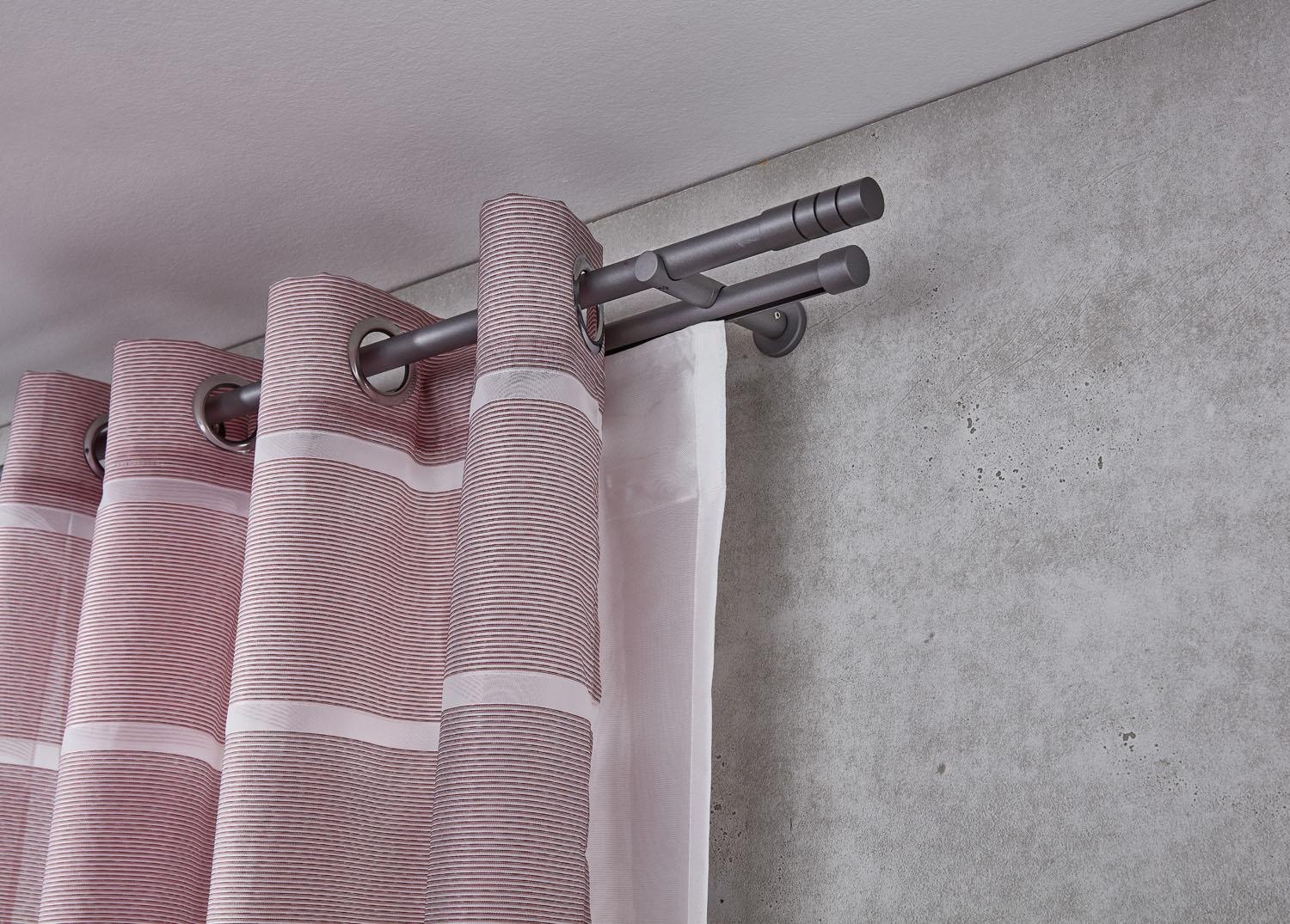 Good Life Kombi-Vorhangstange »Ranura« Ø 20 mm 2 läufig-läufig Fixmaß