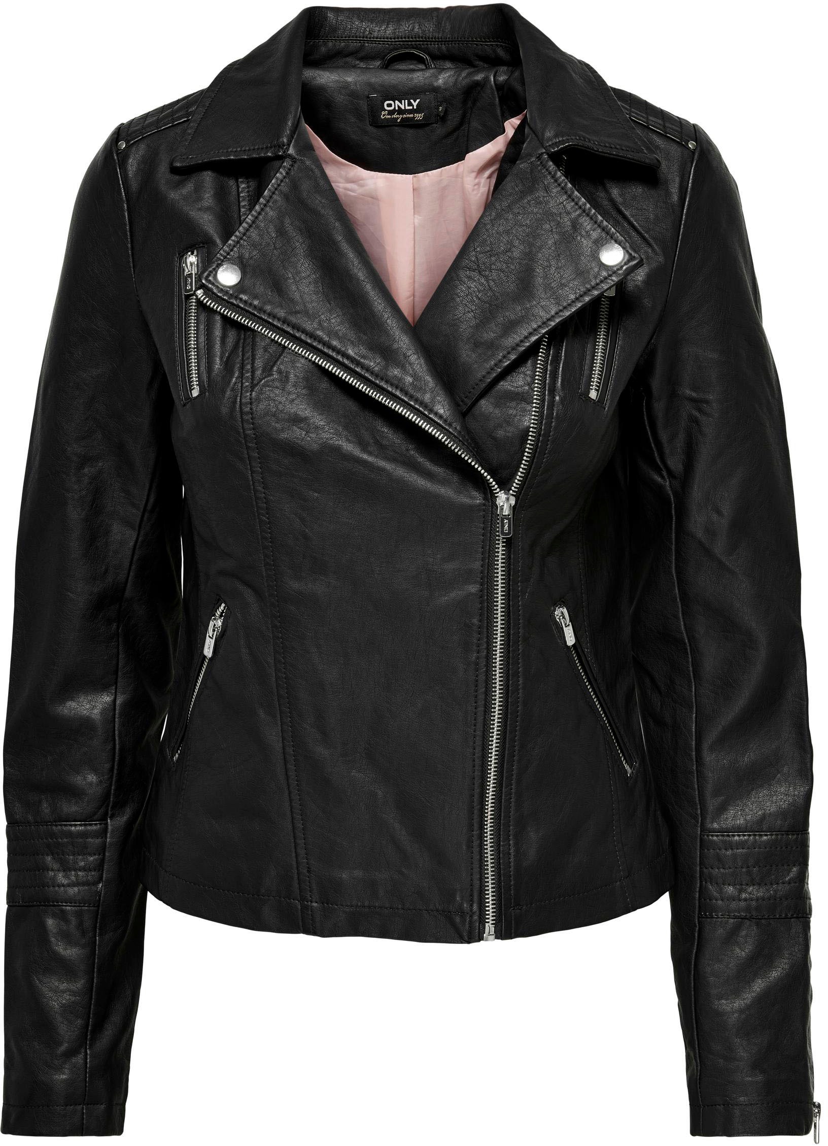 ONLY Petite Lederimitatjacke »ONLGEMMA FAUX LEATHER BIKER PETIT«