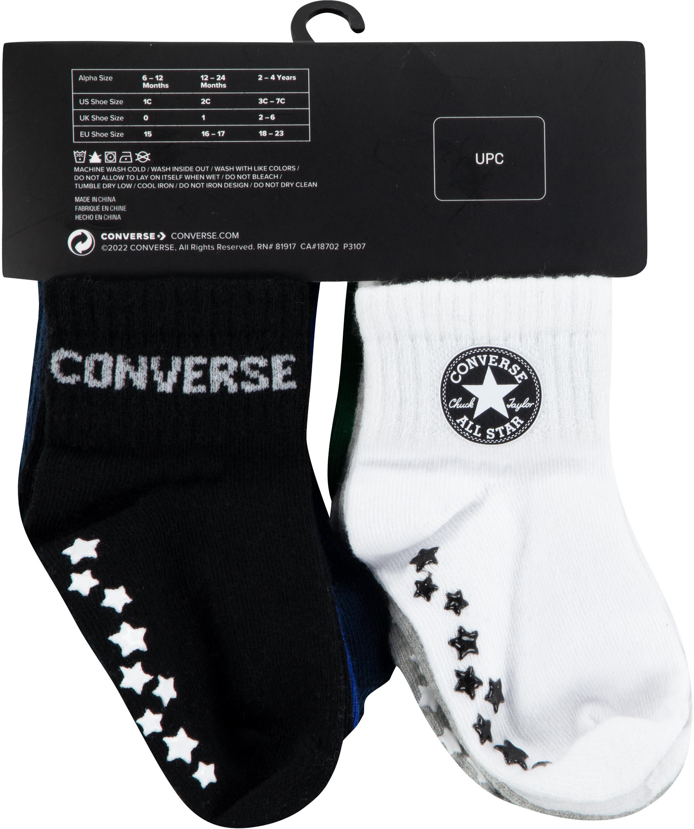 Converse ABS-Socken »CHN CORE 6PK GRIP INF TOD SCKS«, (6 Paar)