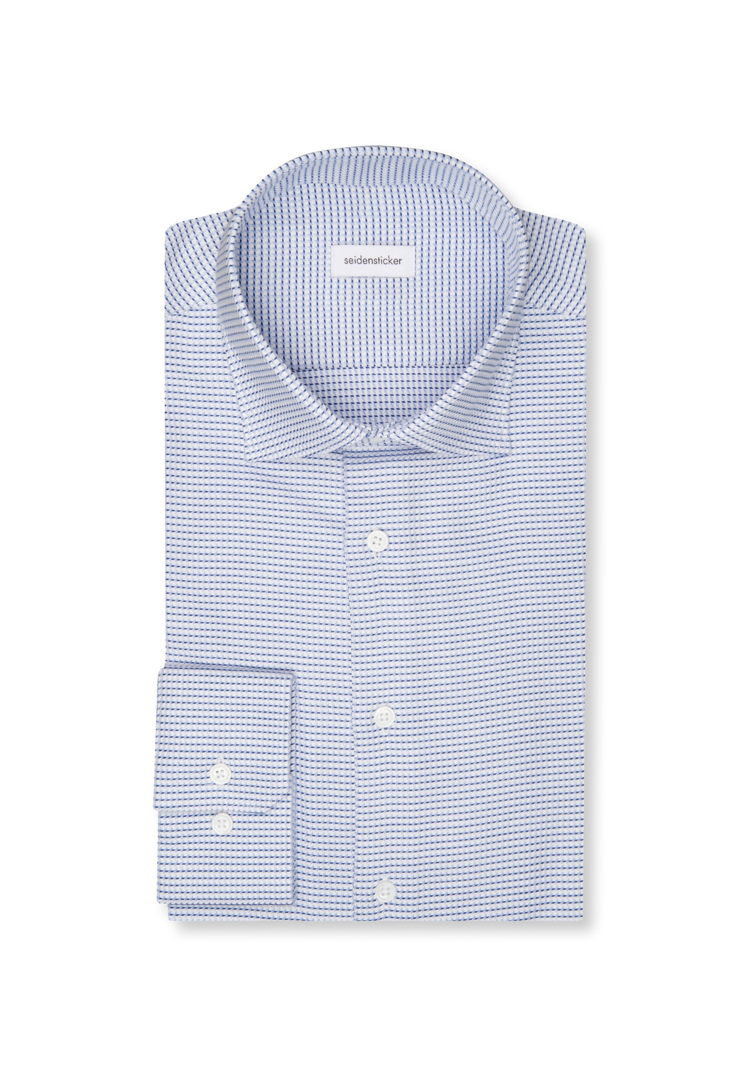 seidensticker Businesshemd »Shaped« Shaped 1/1 Kentkragen Struktur