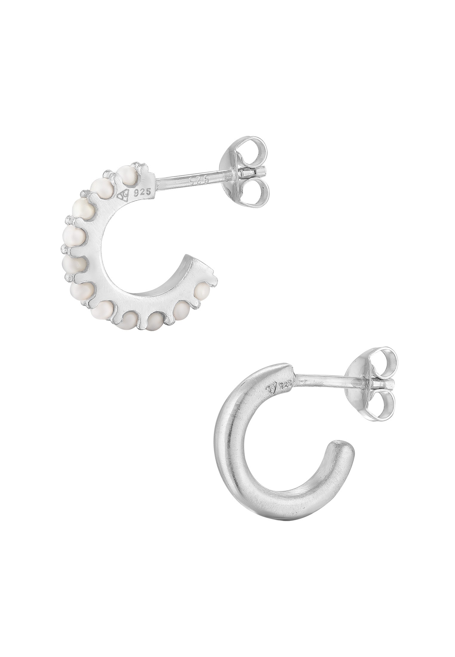HAZE & GLORY Paar Ohrstecker »Ohrringe Männer Creolen Single Set 925 Silber«