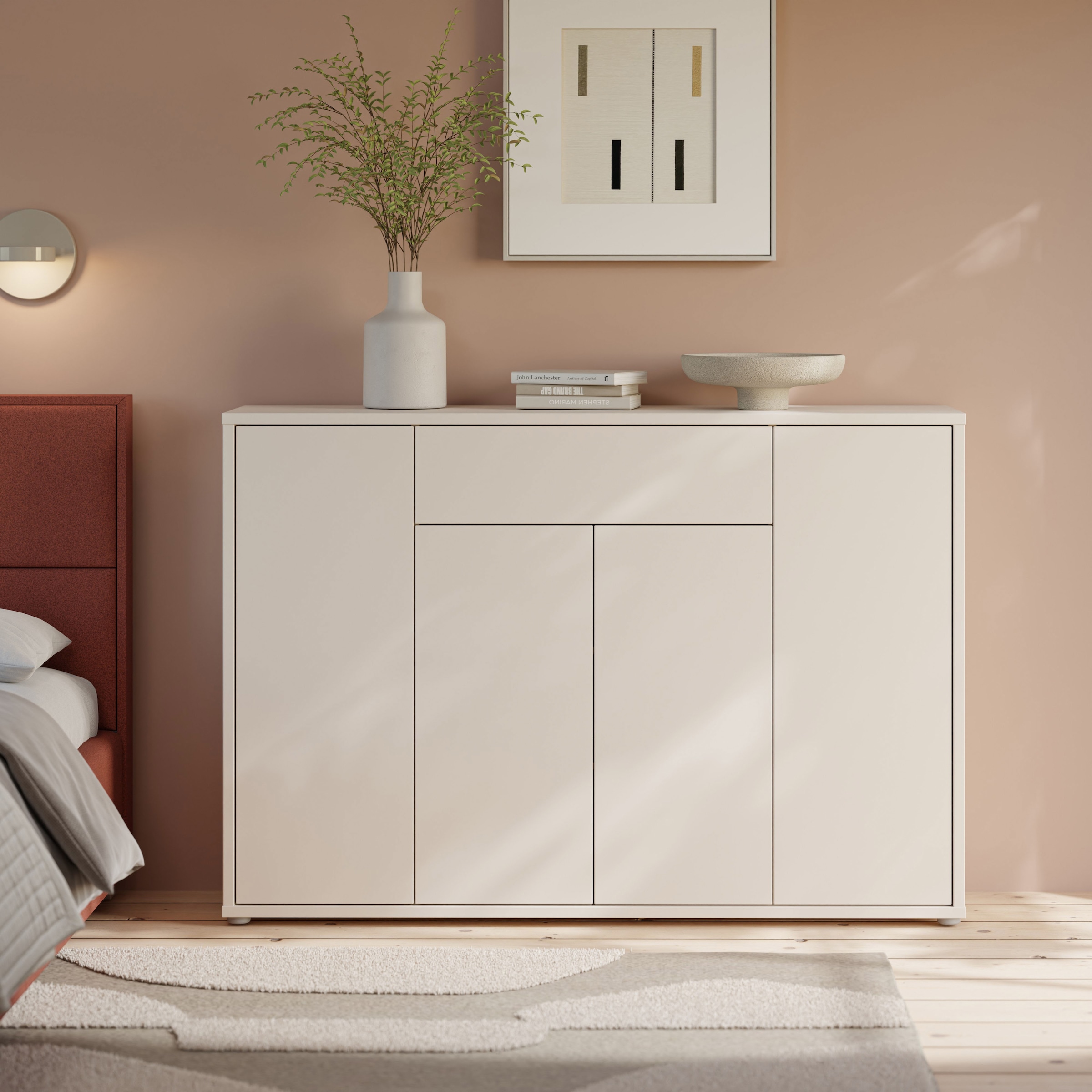 FORTE Schuhschrank »Alice Springs« B/H/T 143,9/99,1/34,9 cm Push to open, 28  Paar Schuhe