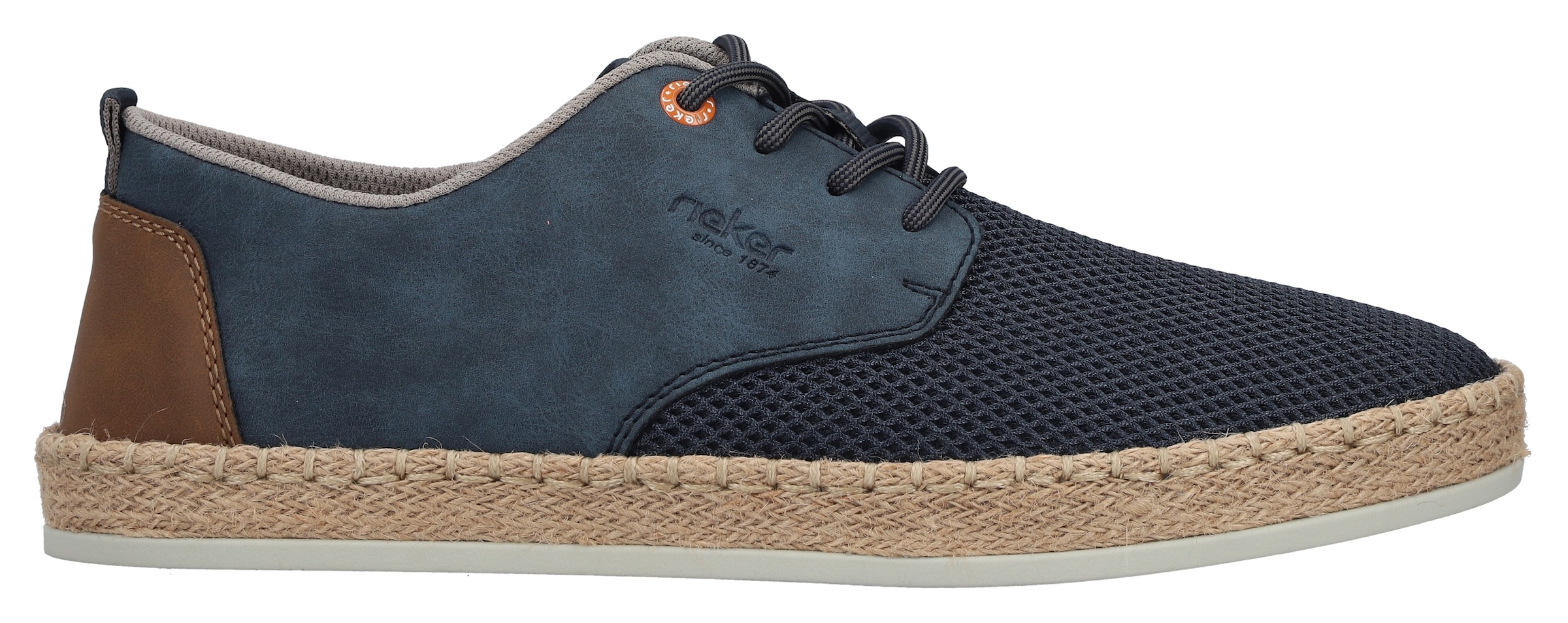 Rieker Schnürschuh  Halbschuh, Sneaker, Schnürer mit Bastumrahmung an der Laufsohle