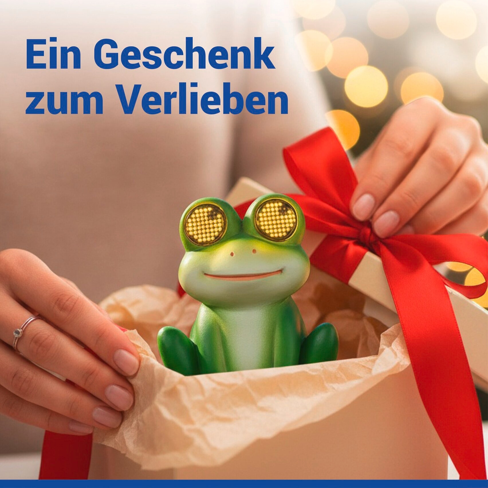 Maximex LED Dekofigur »Modell Blinky Eyes Frosch« Warmweiß solarbetriebene Gartenfigur mit leuchtenden Augen, für Garten & Balkon