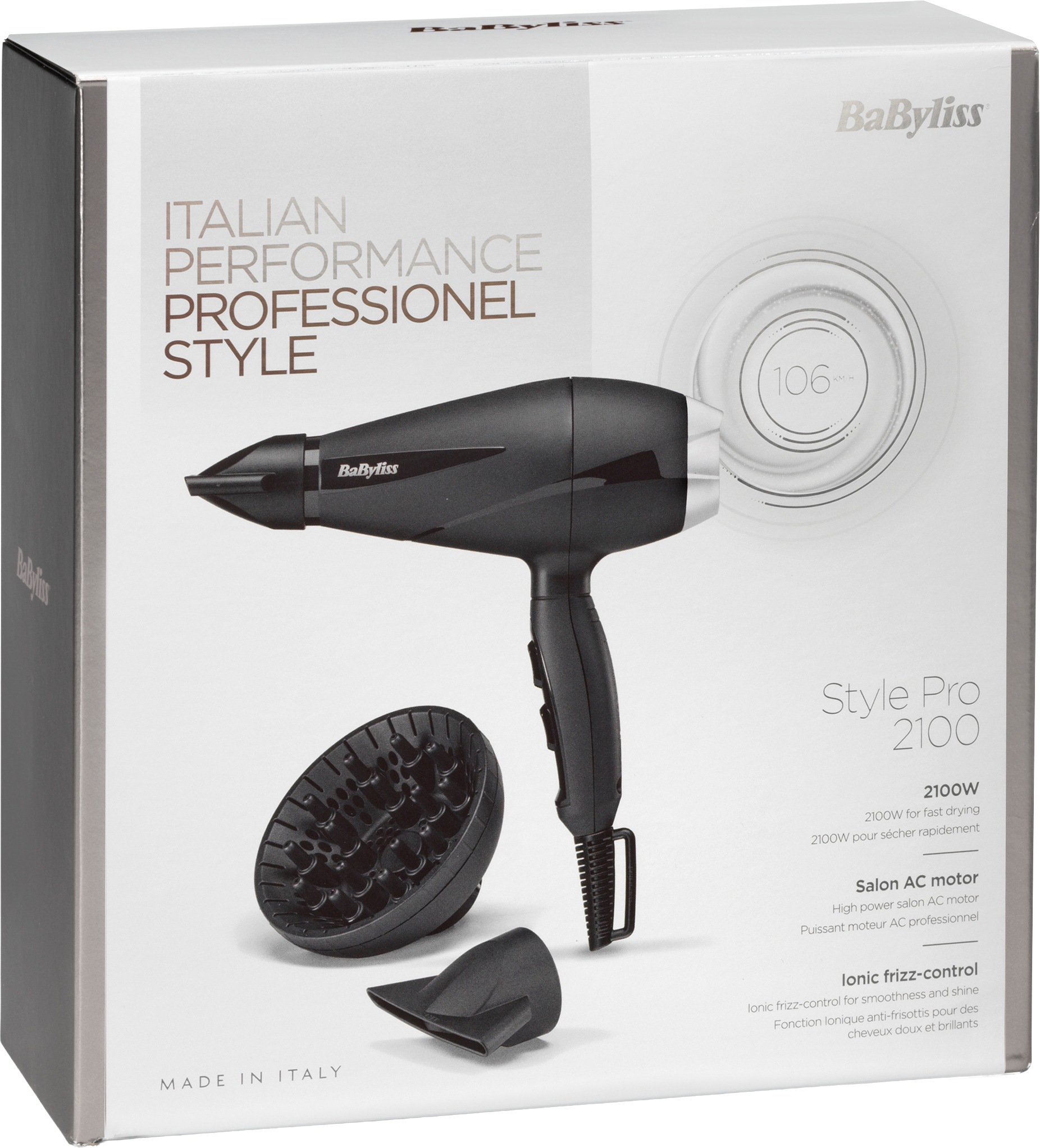 BaByliss Haartrockner »Style Pro 2100« 2.100 W BaByliss Style Pro 2100 Haartrockner mit Ionen für Glanz, 6710DE