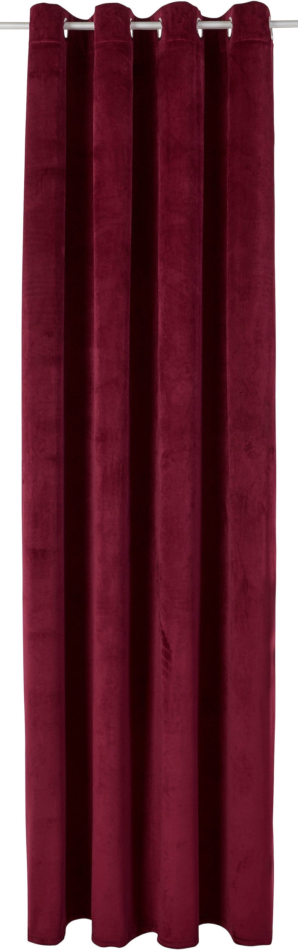 OTTO home Vorhang »Velvet Uni« Ösen 2 Stk. tlg. Blickdichter Samt, 2-er Set, edel, Gardine, multifunktional,