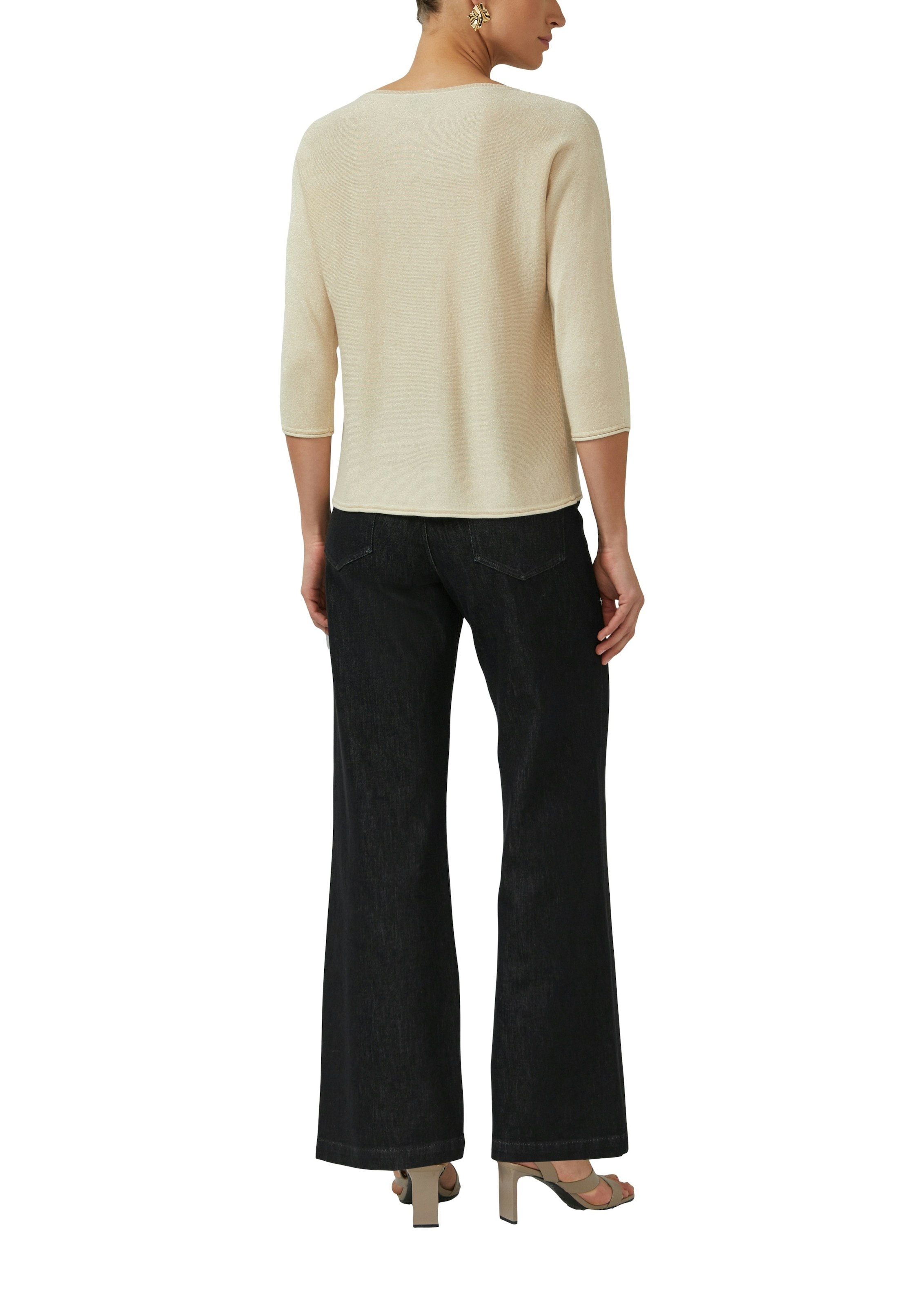 s.Oliver BLACK LABEL 3/4 Arm-Pullover mit Glitzer-Details