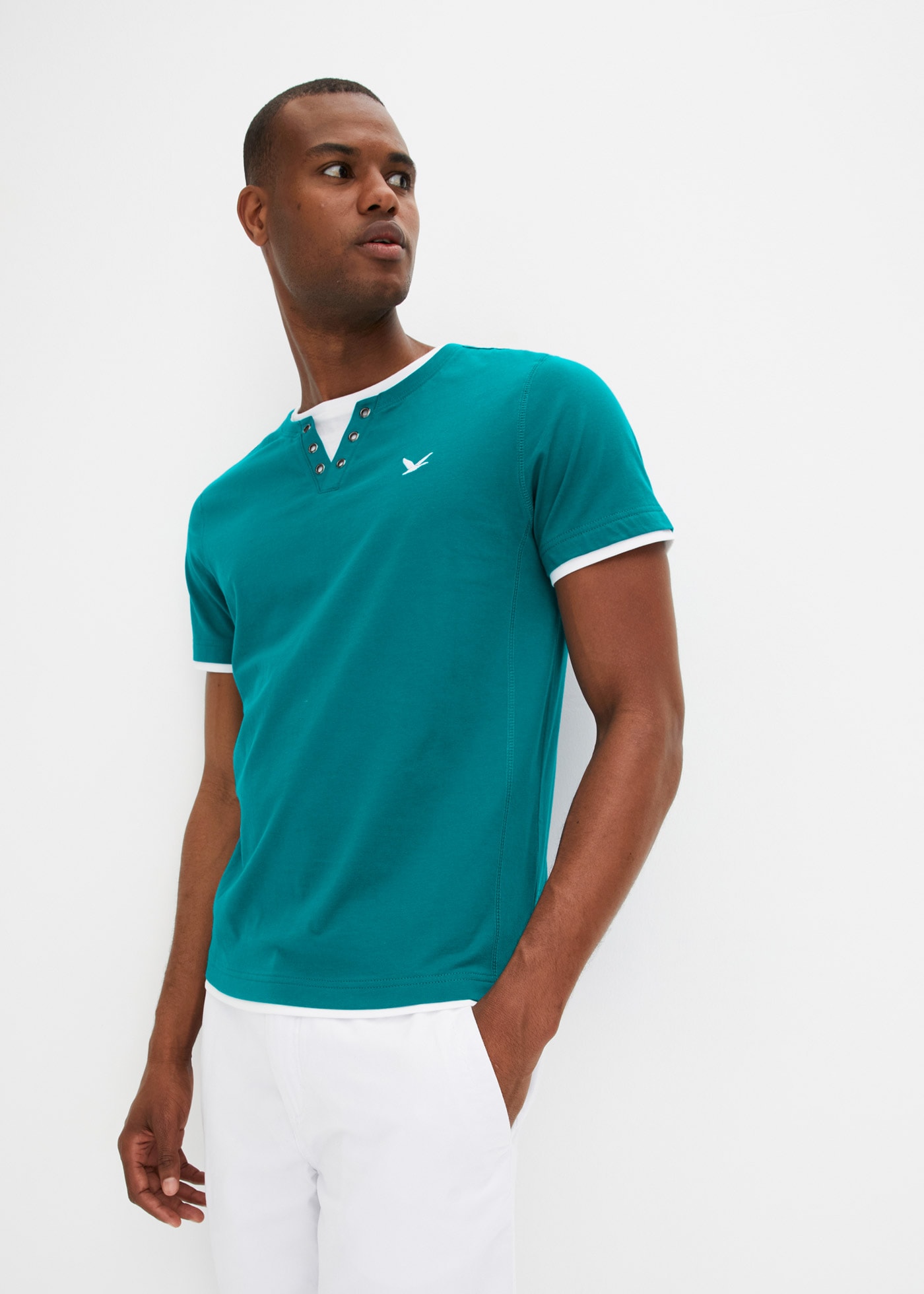 bonprix 2-in-1-Shirt »2 in 1 Shirt, Kurzarm (2er Pack)« Packung, 2, 2 Stk. tlg. 2 in 1 Shirt, Kurzarm (2er Pack)