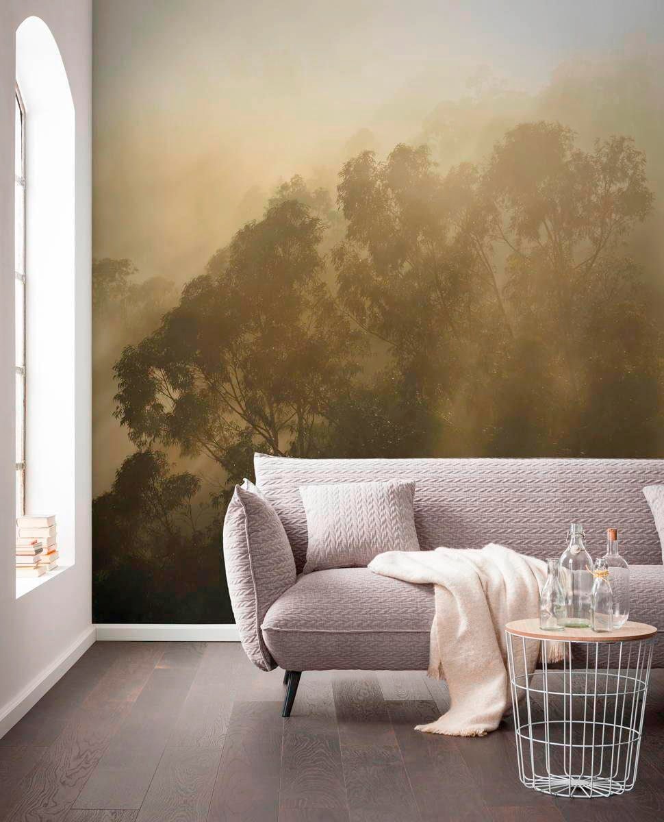 Komar Vliestapete »Digitaldruck Vlies - Misty Mountain - Größe 400 x 250 cm«, bedruckt, Wohnzimmer, Schlafzimmer