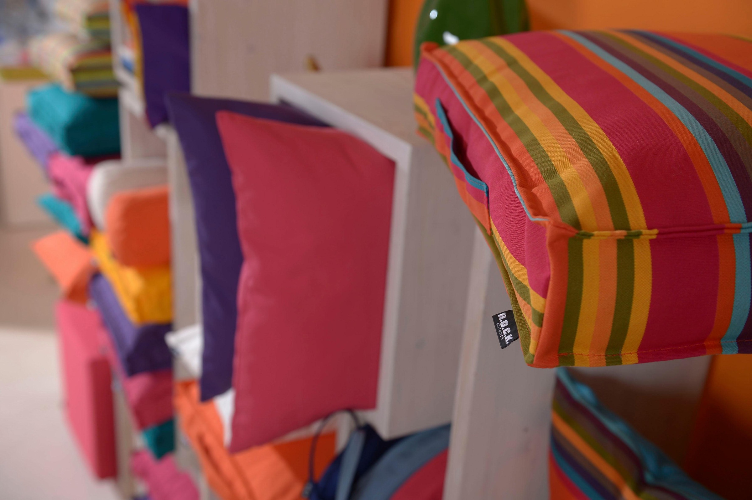 H.O.C.K. Dekokissen »Yucatan« mit bunten Streifen, Kissenhülle mit Füllung, 1 Stück