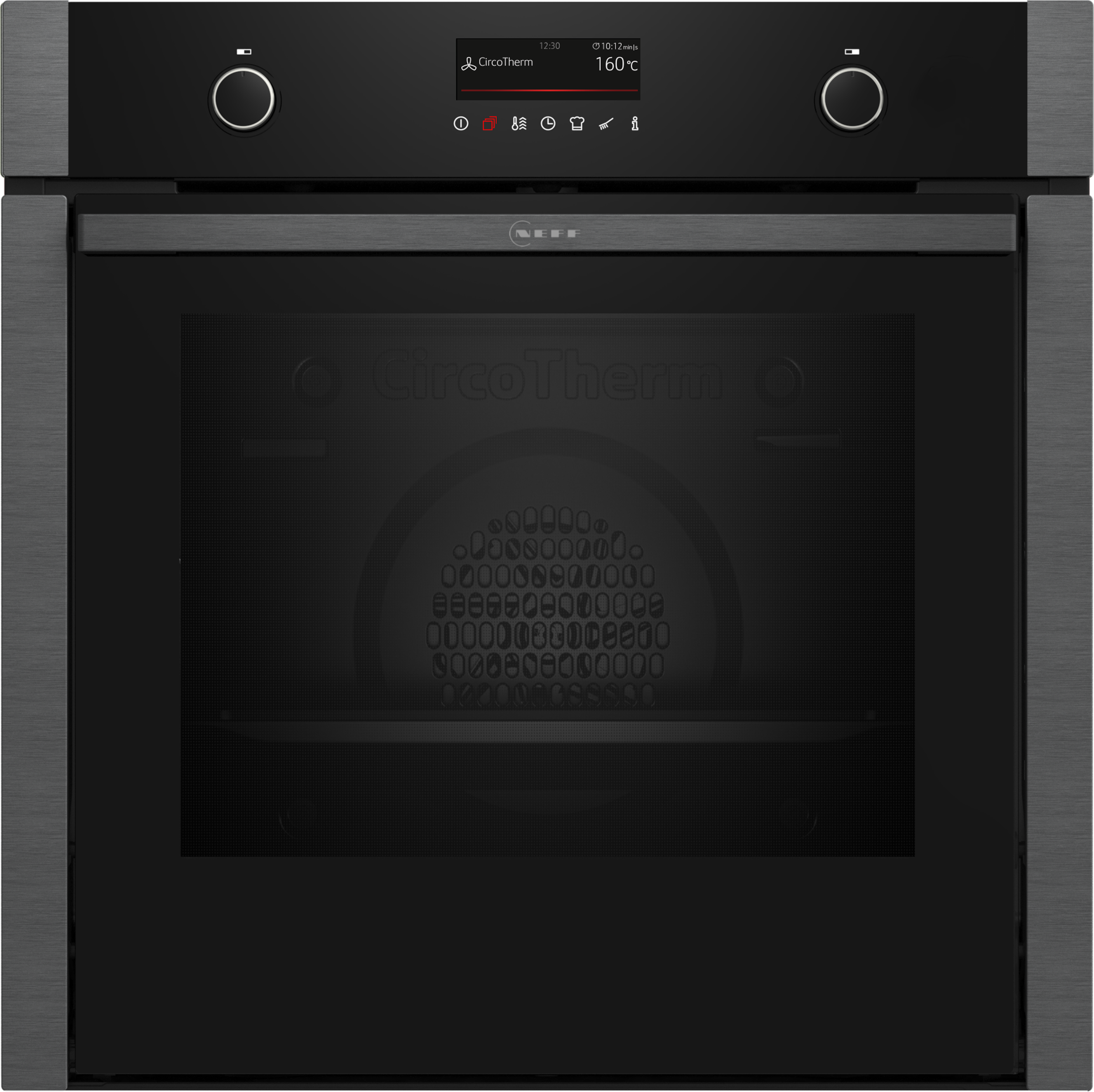 Neff Pyrolyse Backofen N 50 »B6ACP7AG3« mit Teleskopauszug nachrüstbar mit Pyrolyse-Selbstreinigung AirFry-Funktion in grau