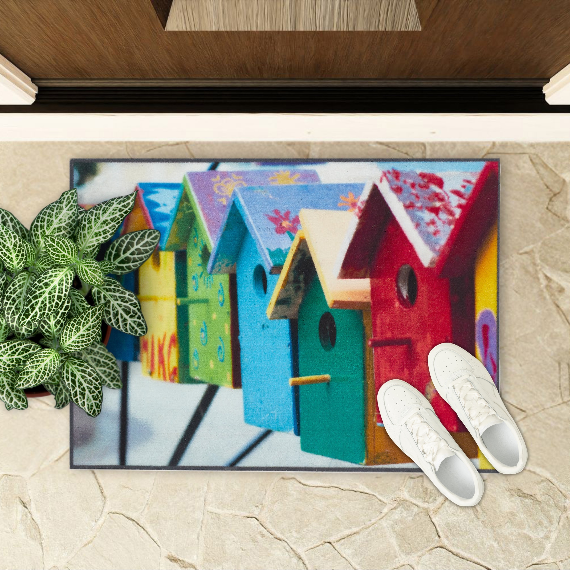 Andiamo Fußmatte »Modern«, rechteckig, 6,5 mm Höhe, Schmutzfangmatte, bedruckt, diverse Motive, In- und Outdoor geeignet