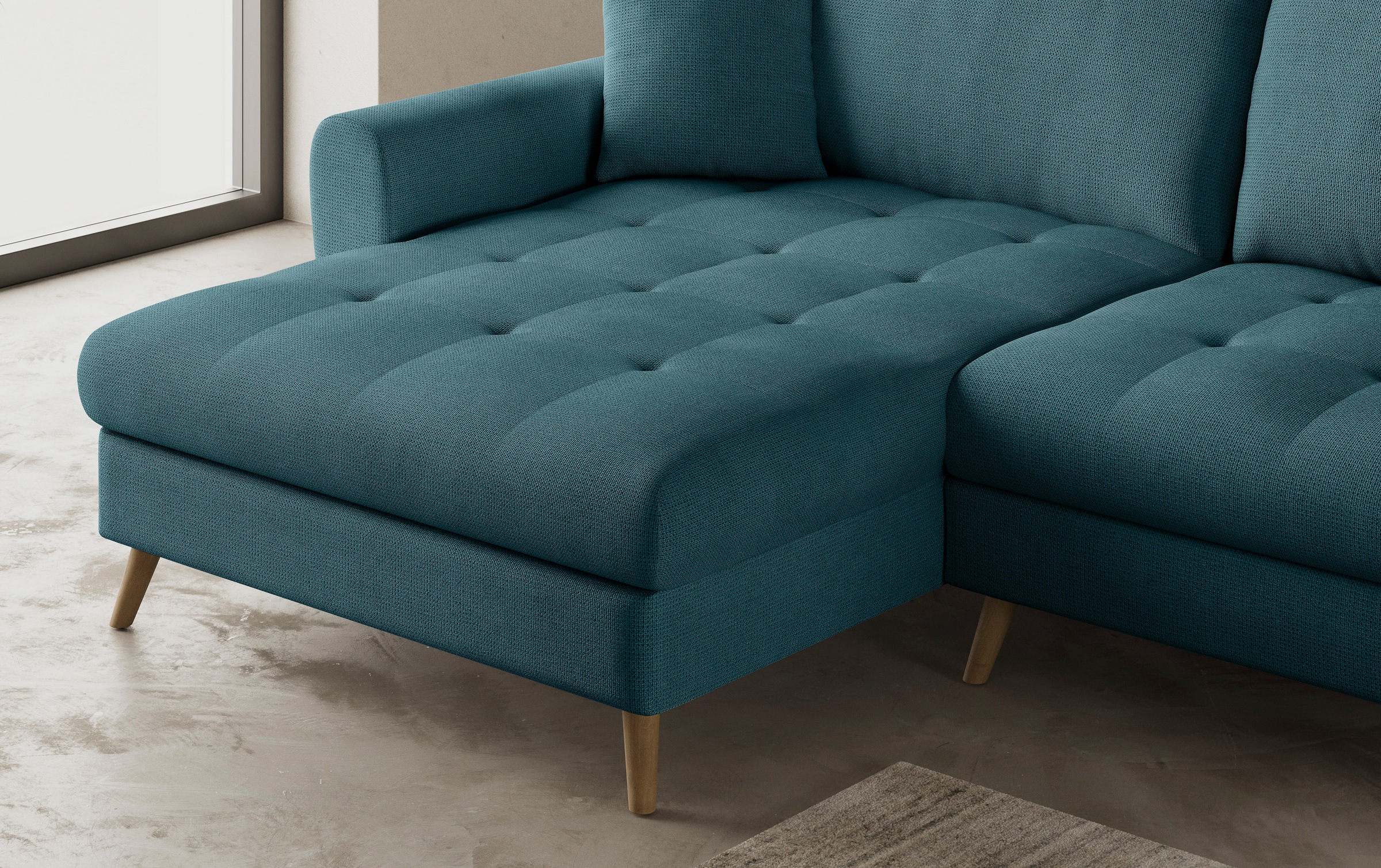 Mr. Couch Ecksofa »Blackburn II L-Form«, Wahlweise mit Kaltschaumpolsterung bis 140 kg belastbar