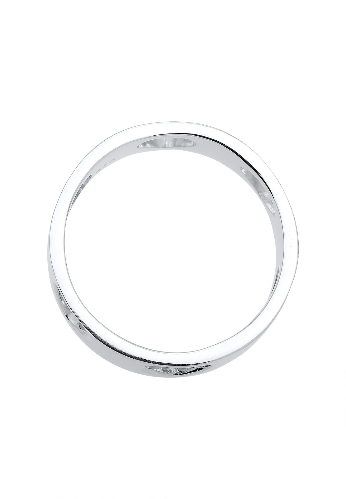Elli Silberring »Ring Herz Liebe Cut Out Bandring 925 Silber Loreena«