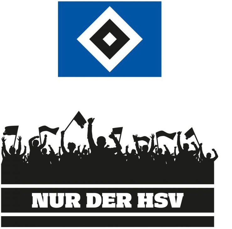Wall-Art Wandtattoo »Nur der HSV Fans und Logo«