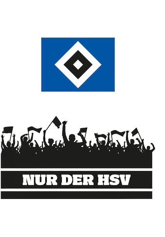 Wandtattoo »Nur der HSV Fans und Logo«, (1 St.)