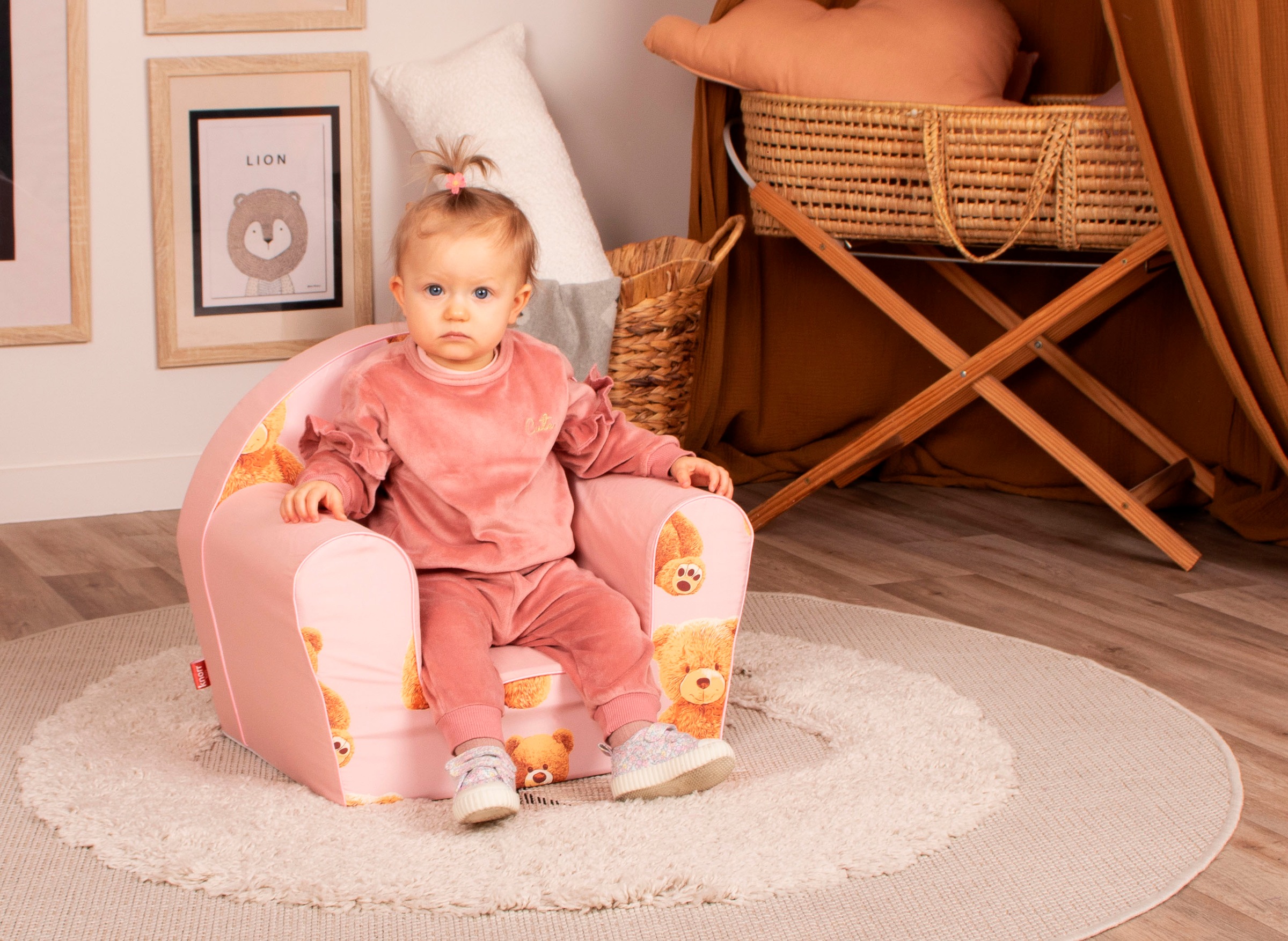 Knorrtoys® Sessel »Teddy pink«, für Kinder; Made in Europe
