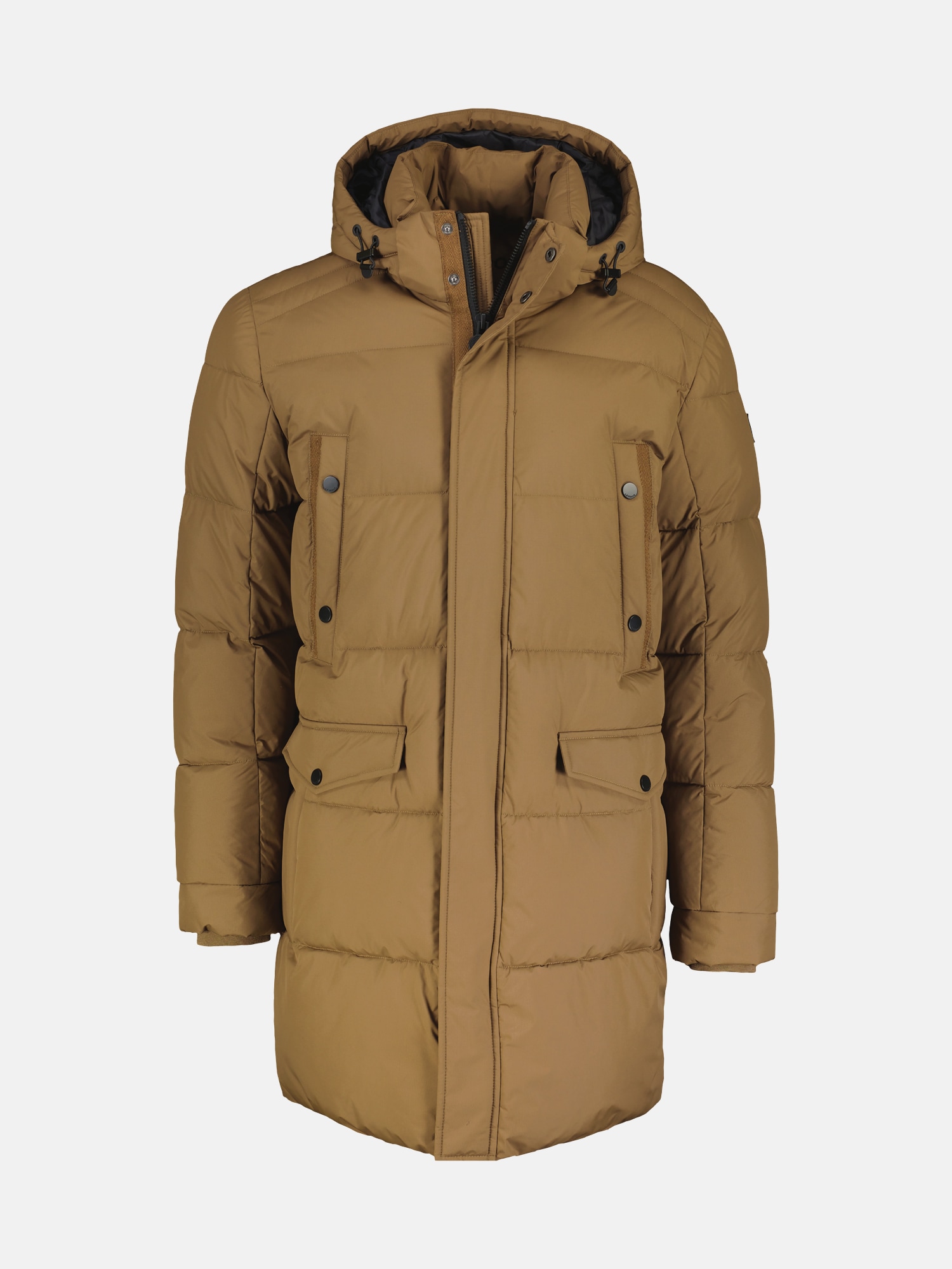 LERROS Steppjacke »LERROS Lange Steppjacke im Parka-Design, dick gefüttert«, mit Kapuze, Wasser- und windabweisend, atmungsaktiv