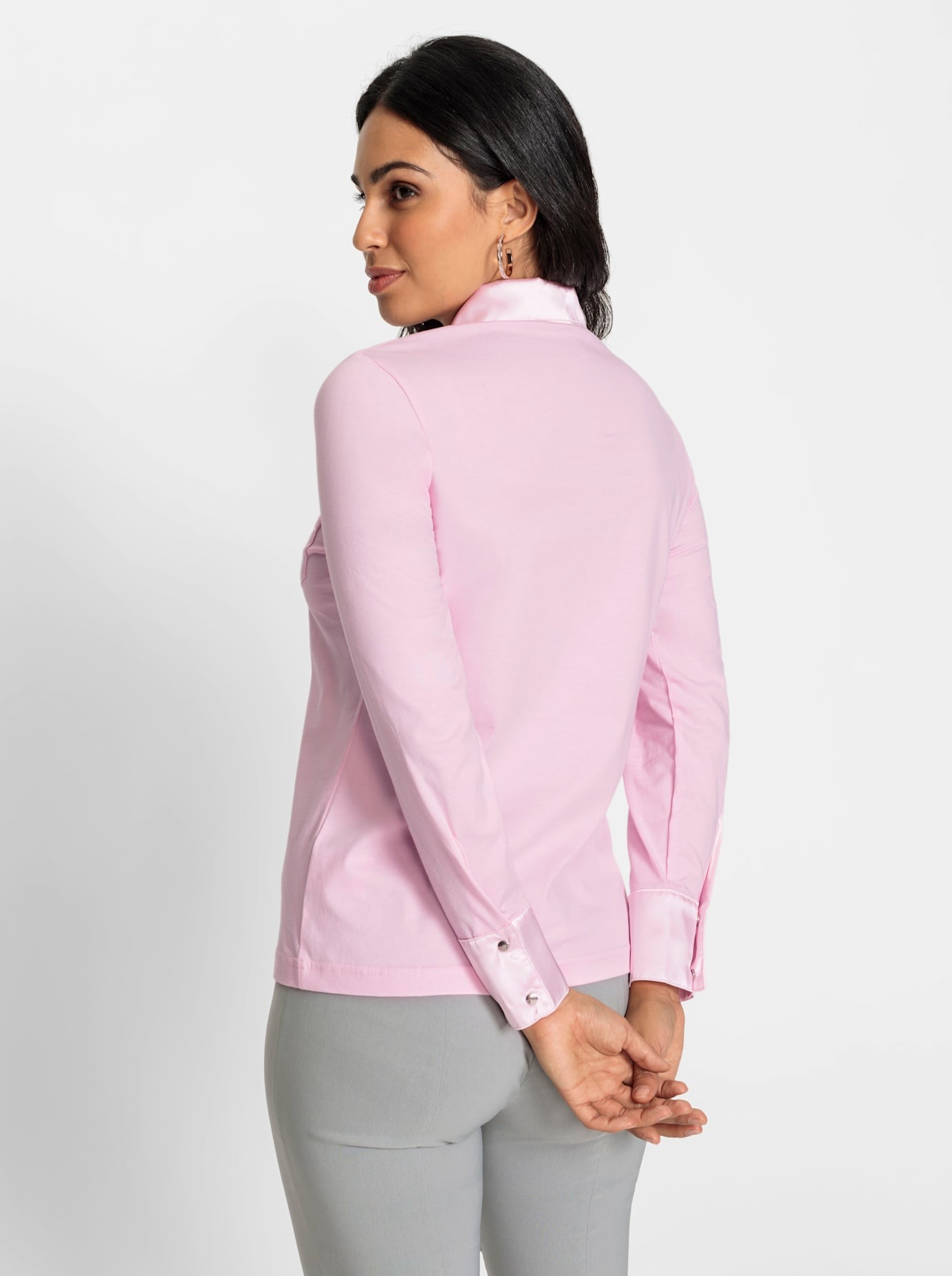 Inspirationen Langarm-Poloshirt »Shirt«, (1 tlg.)