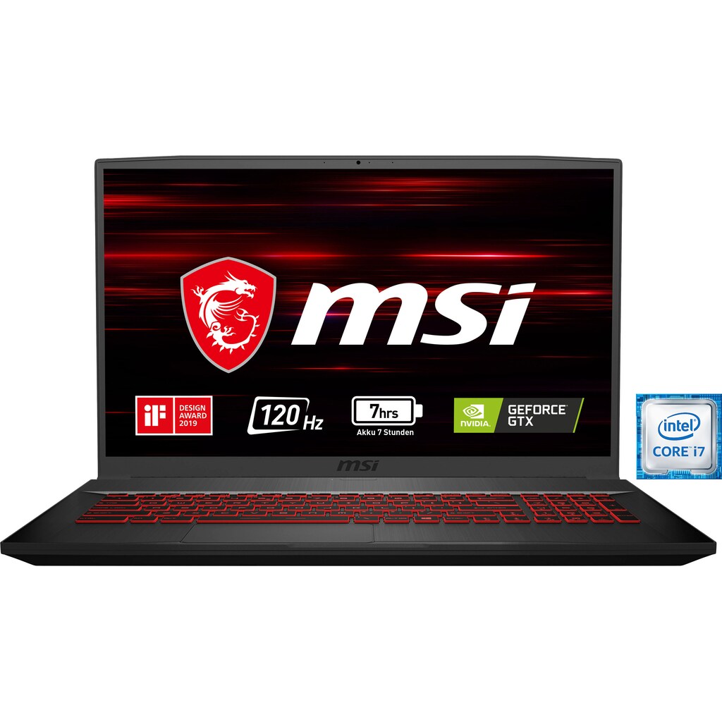 MSI Notebook »GF75 9SD-016 Thin«, 43,9 cm, / 17,3 Zoll, Intel, Core i7, GeForce GTX 1660 Ti, 512 GB SSD