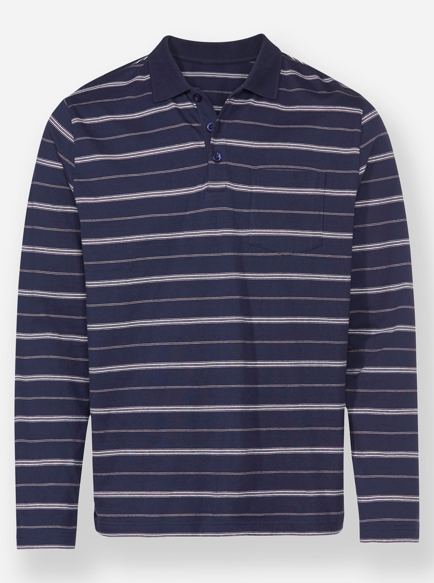 Marco Donati Poloshirt »Langarm-Poloshirt«, (1 tlg.)