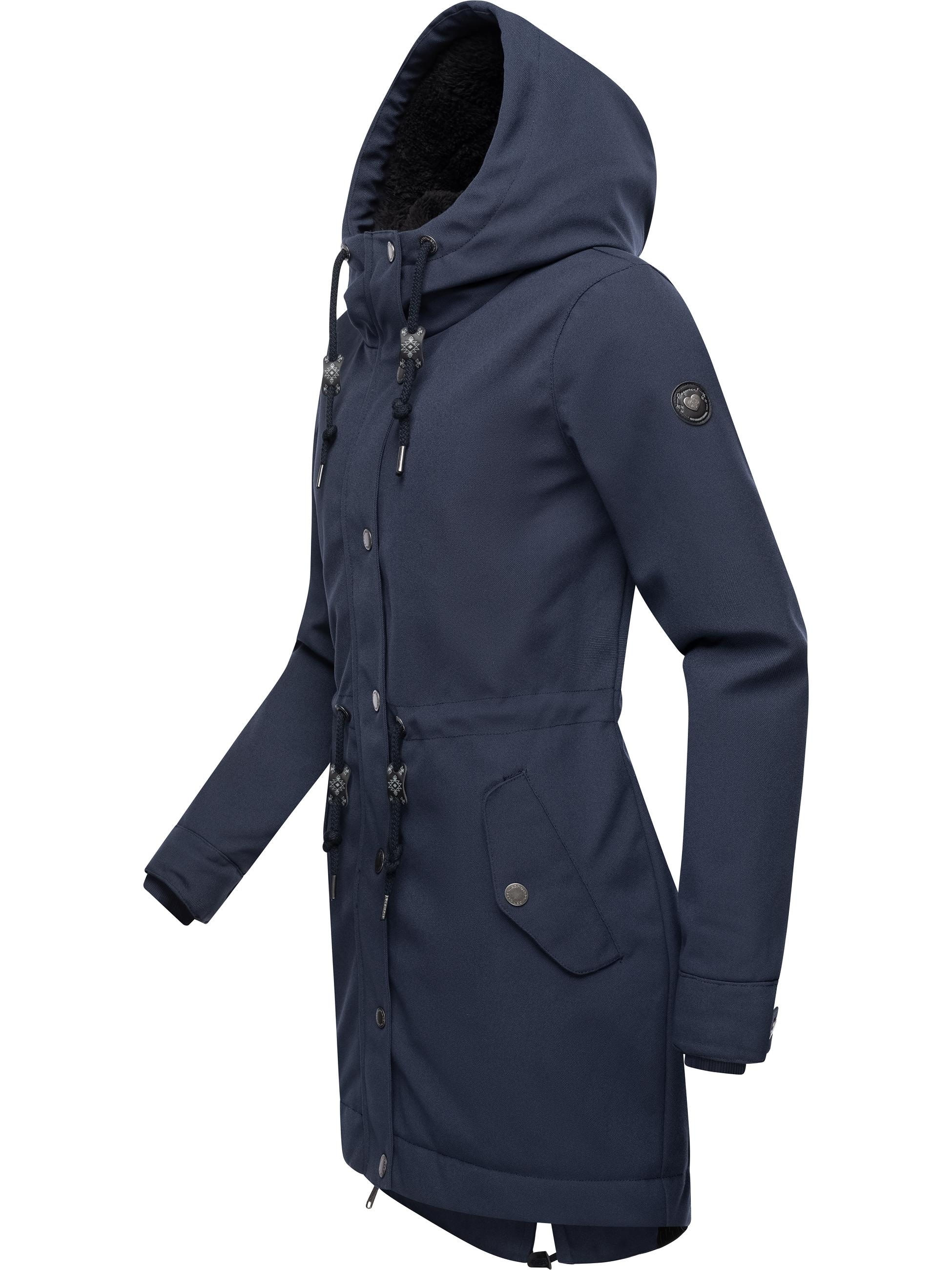 Ragwear Parka »Kurzmantel Canny Canvas«, mit Kapuze, Wasserdichter Damen Wintermantel mit Kapuze