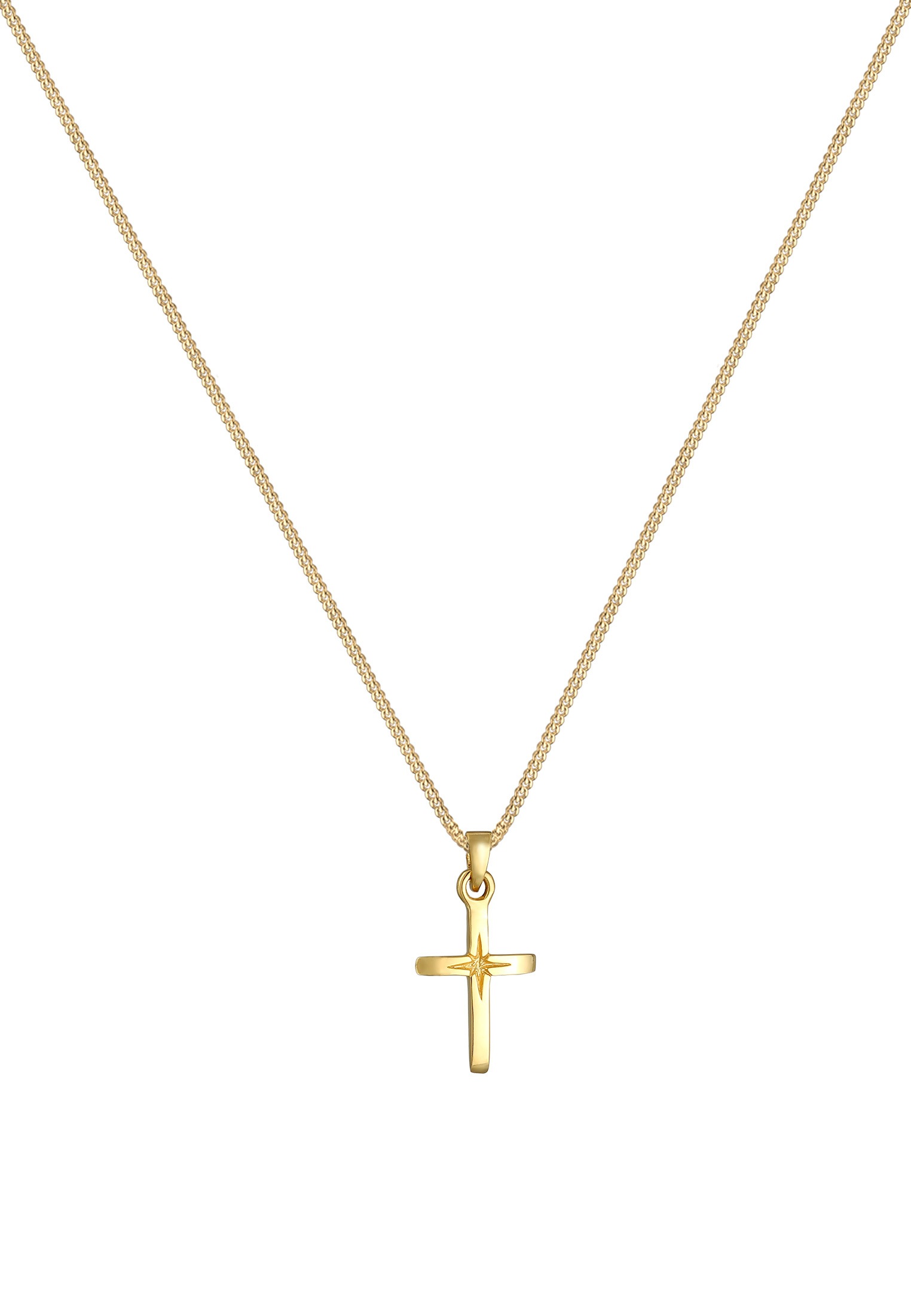Elli Kette mit Anhänger »Halskette Kreuz Anhänger Klassik Kommunion 925 Silber«