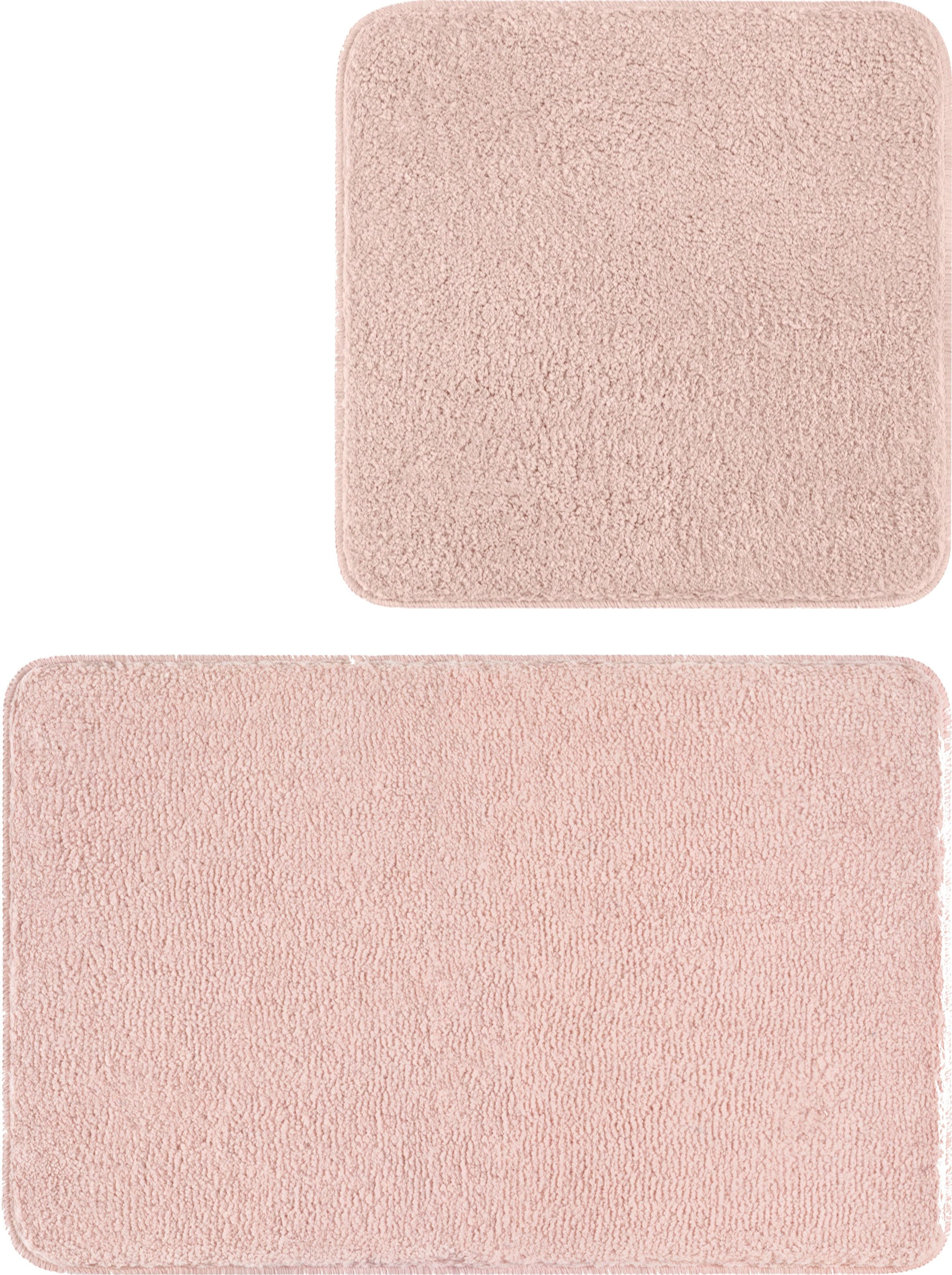 MEUSCH Badematte »Sascha«, rutschhemmend beschichtet, fußbodenheizungsgeeignet, Badteppich, 2-teiliges Set - Badematte & WC-Vorleger, Uni-Farben