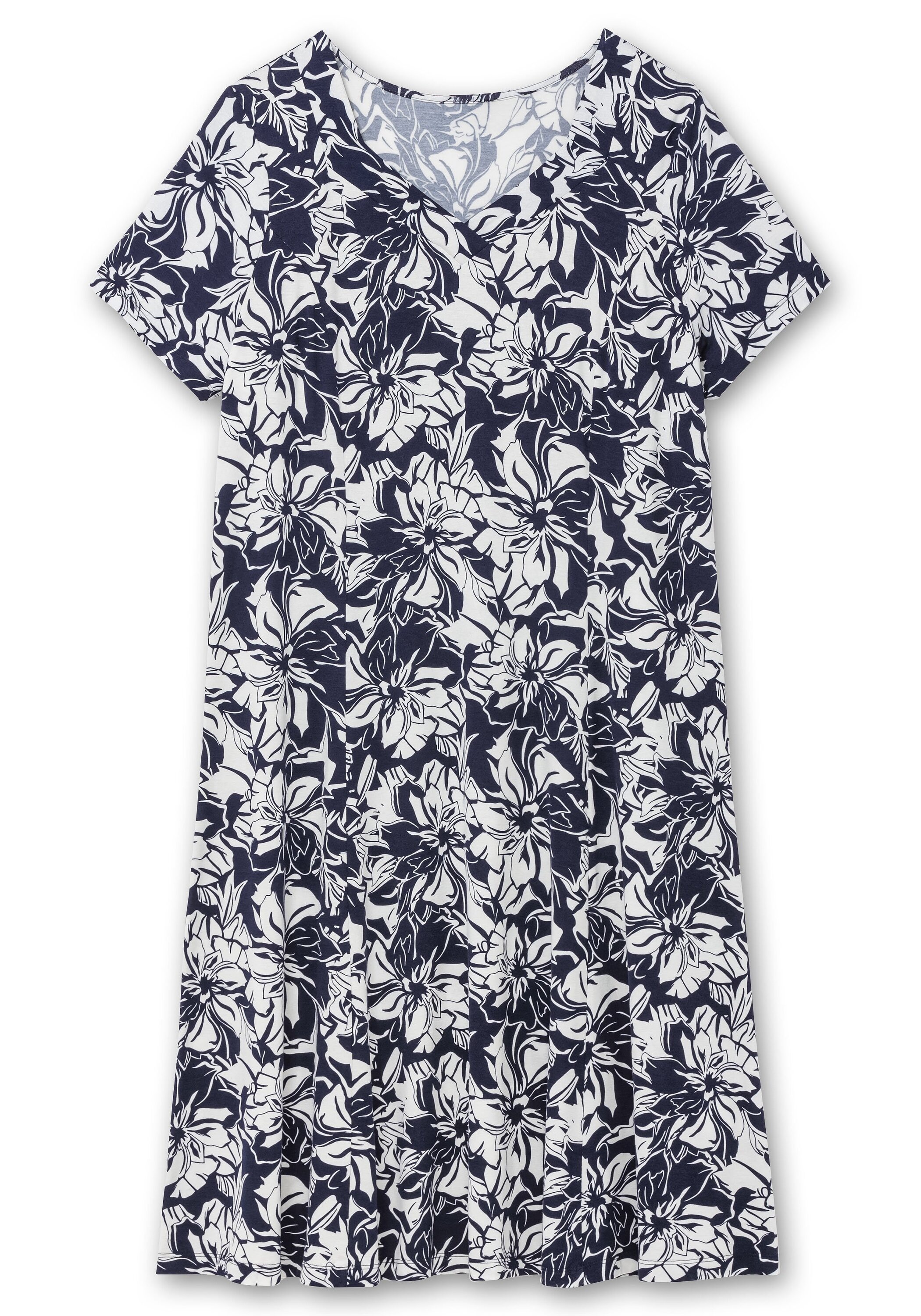 Sheego Jerseykleid »Jerseykleid in A-Linie, mit Blumenprint«