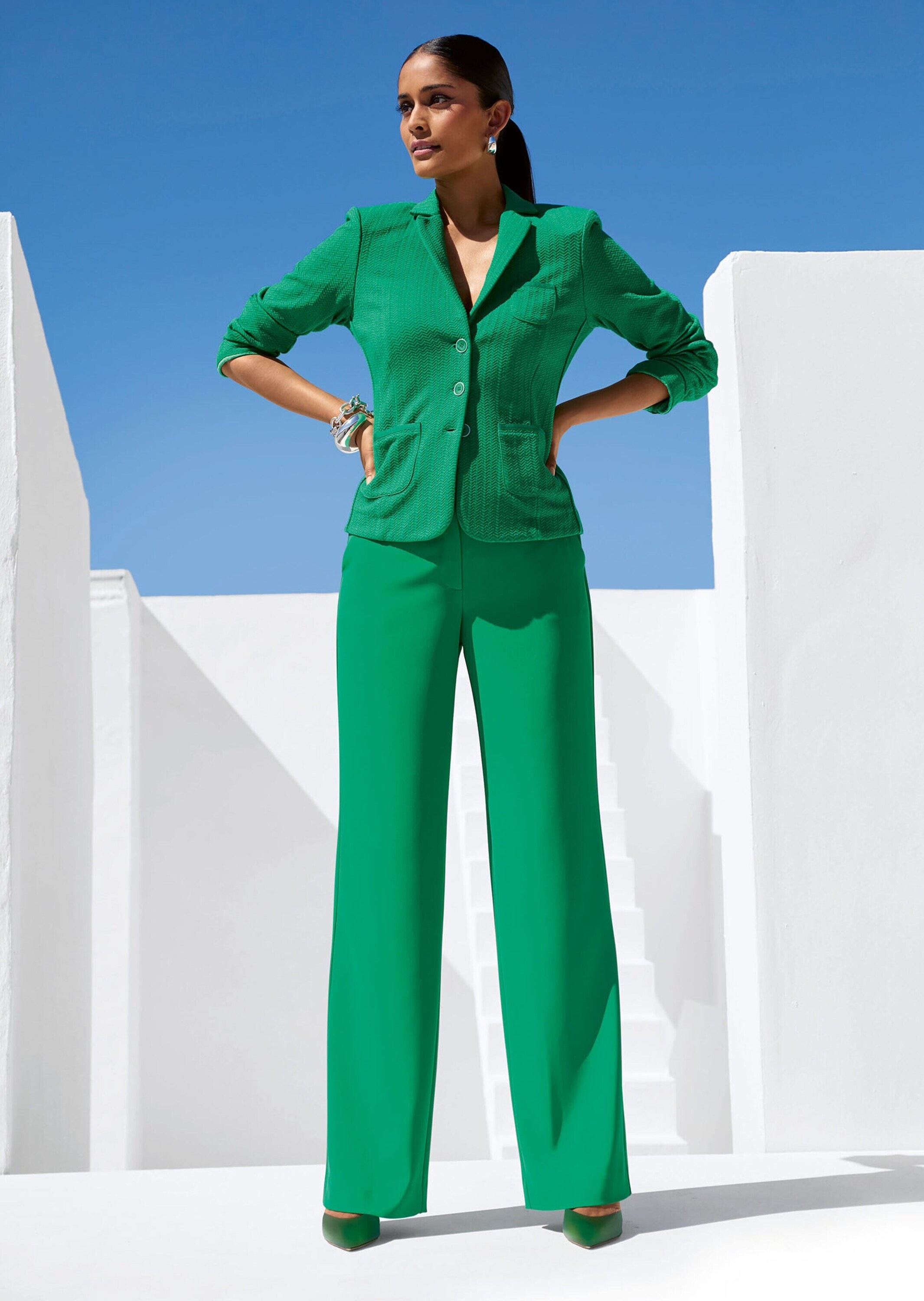 MADELEINE Stoffhose »Hose Weite Stretch-Hose mit Bügelfalten«