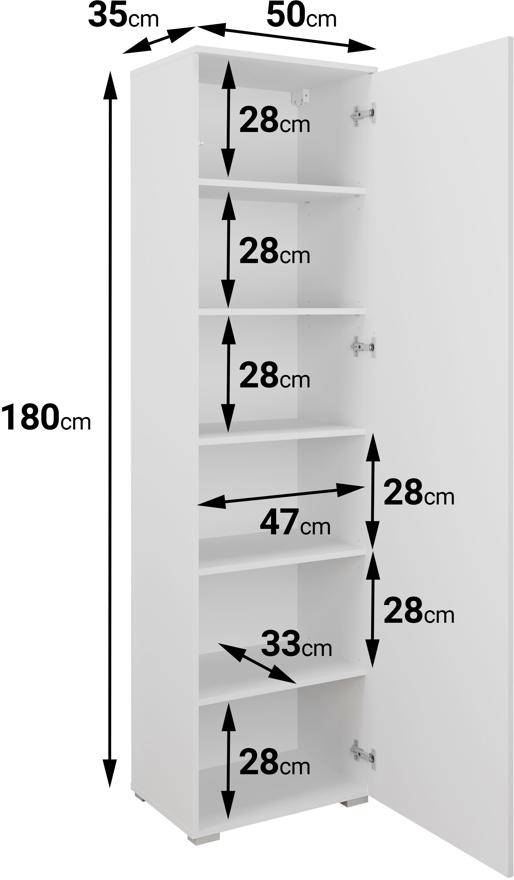 INOSIGN Schuhschrank »Paris«, moderne Garderobenschrank Höhe 180cm, 6 geräumiger Fächer