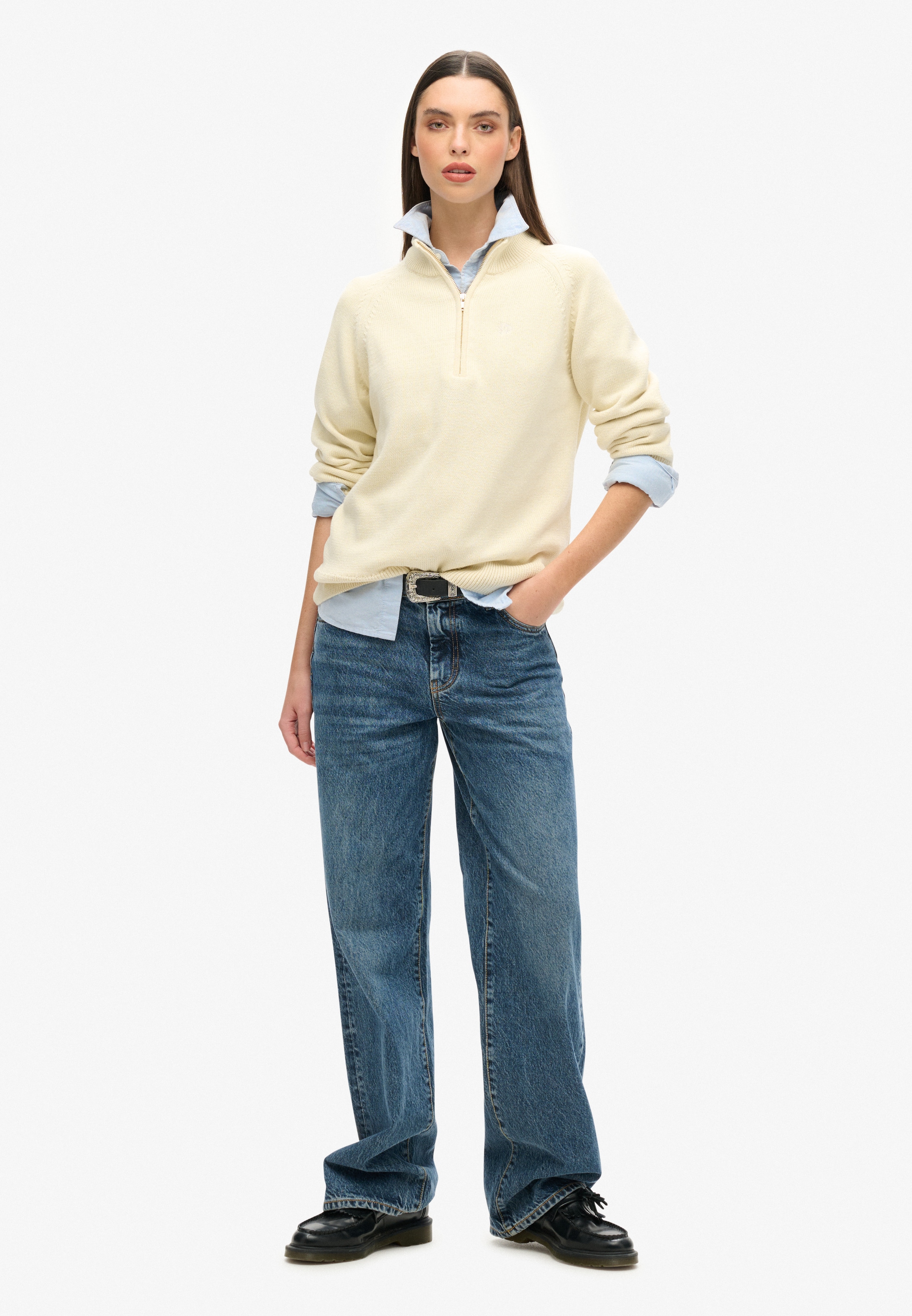 Superdry Troyer »CLASSIC COTTON KNIT HALF ZIP« Baumwolle