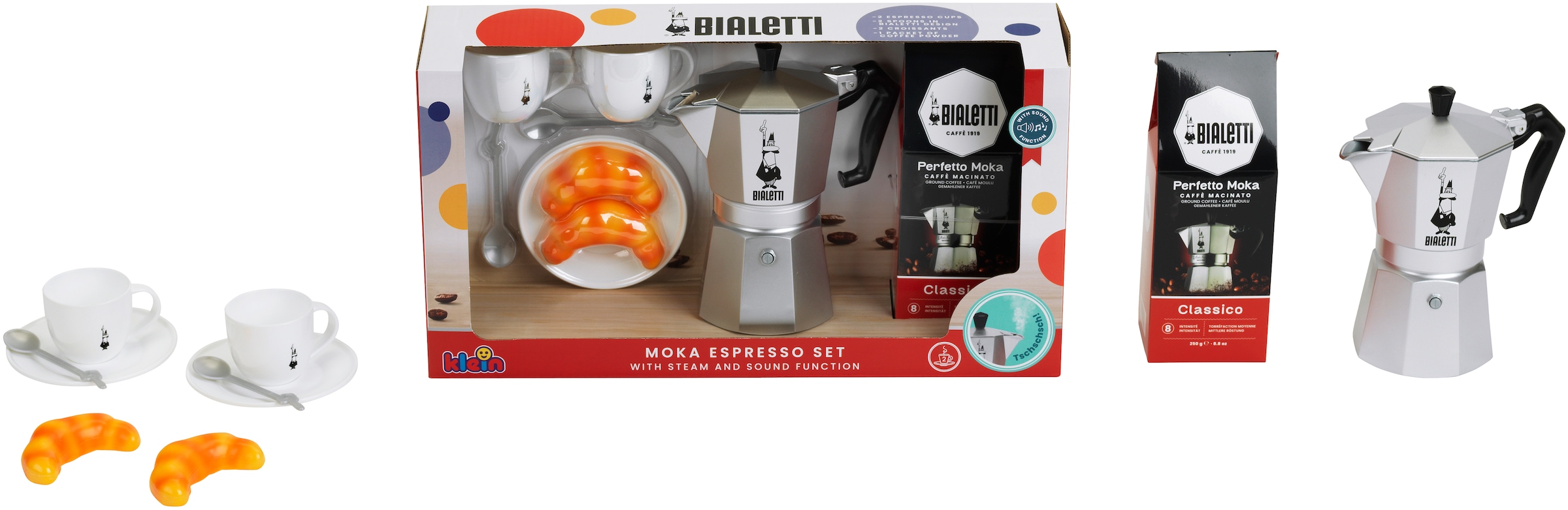 Klein Kinder-Kaffeemaschine »Bialetti - Moka Espresso Set« Mit Sound