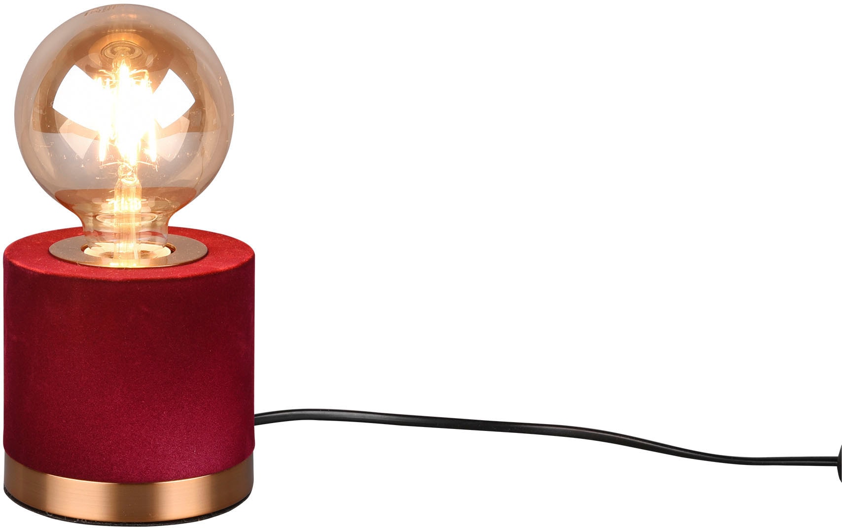 TRIO Leuchten Schreibtischlampe »Judy«, 1 flammig-flammig, Tischleuchte,  Messingfarben Samtbezug, Leuchtmittel wechselbar im OTTO Online Shop