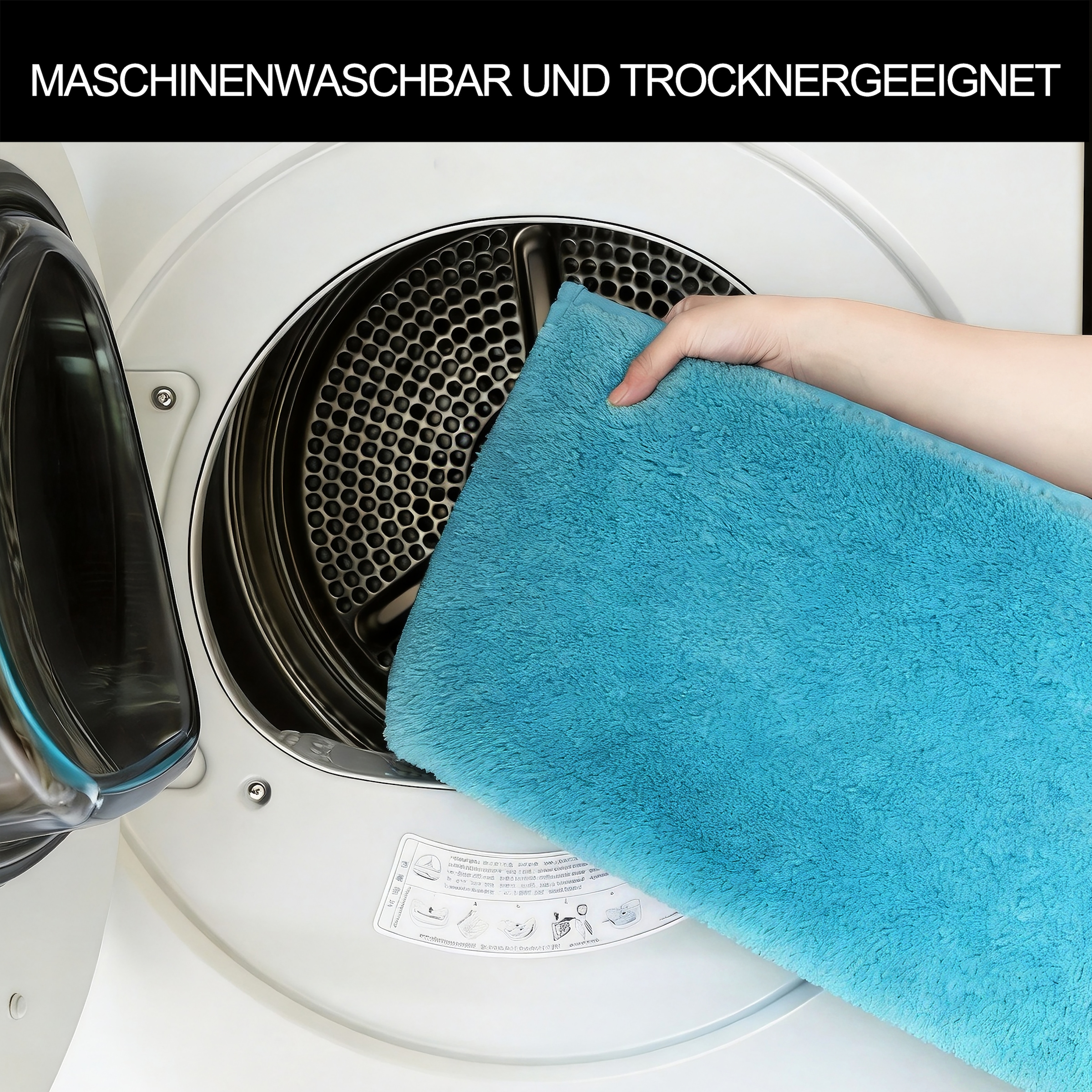 OTTO home Badematte »Cali, Badvorleger, Badezimmer Teppich, Duschvorleger« Höhe 10 mm rutschhemmend beschichtet fußbodenheizungsgeeignet | schnell trocknend weich, Uni Farben, auch als Teppich erhältlich