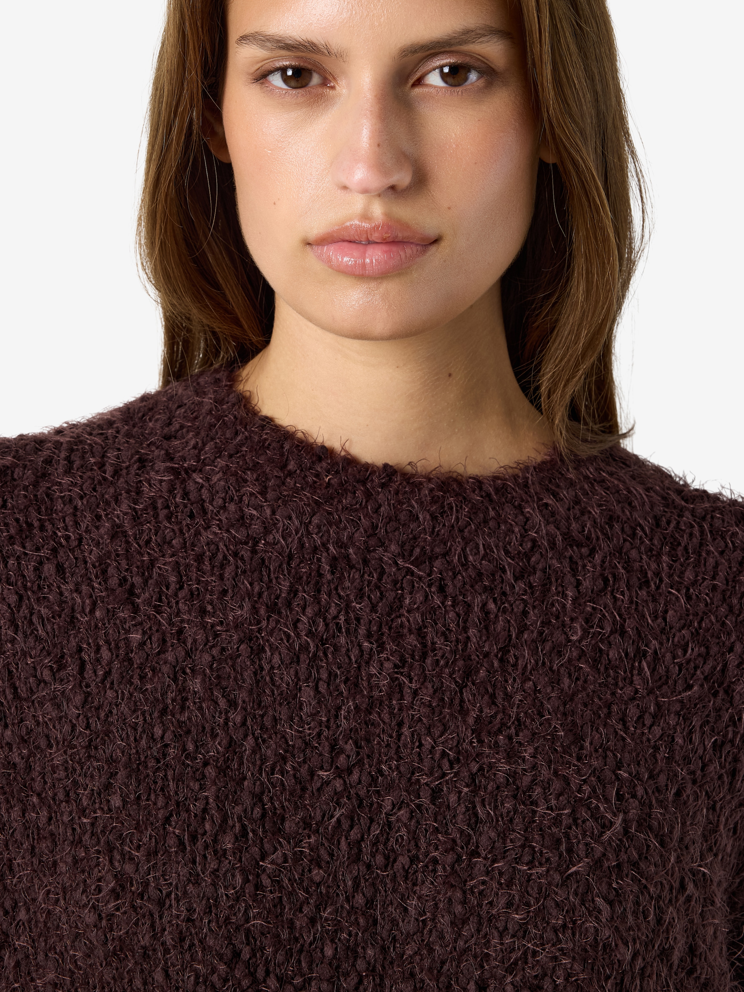 Noisy may Rundhalspullover »NMSASSY L/S O-NECK KNIT NOOS« Materialmix, relaxed fit