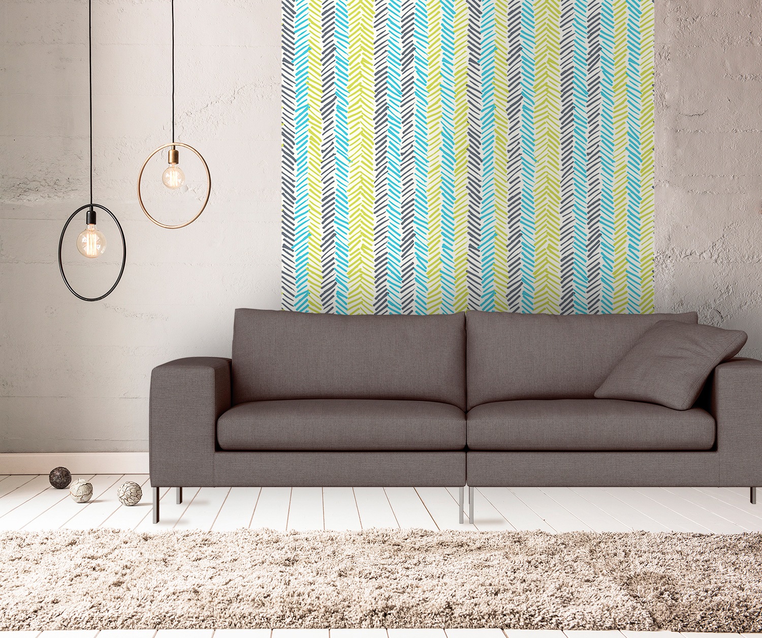 queence Vinyltapete »Rosalind« Farbverlauf | abstrakt | bedruckt | gemustert glatt 90x250cm, selbstklebend, kinderleichte Anbringung, , Sticker