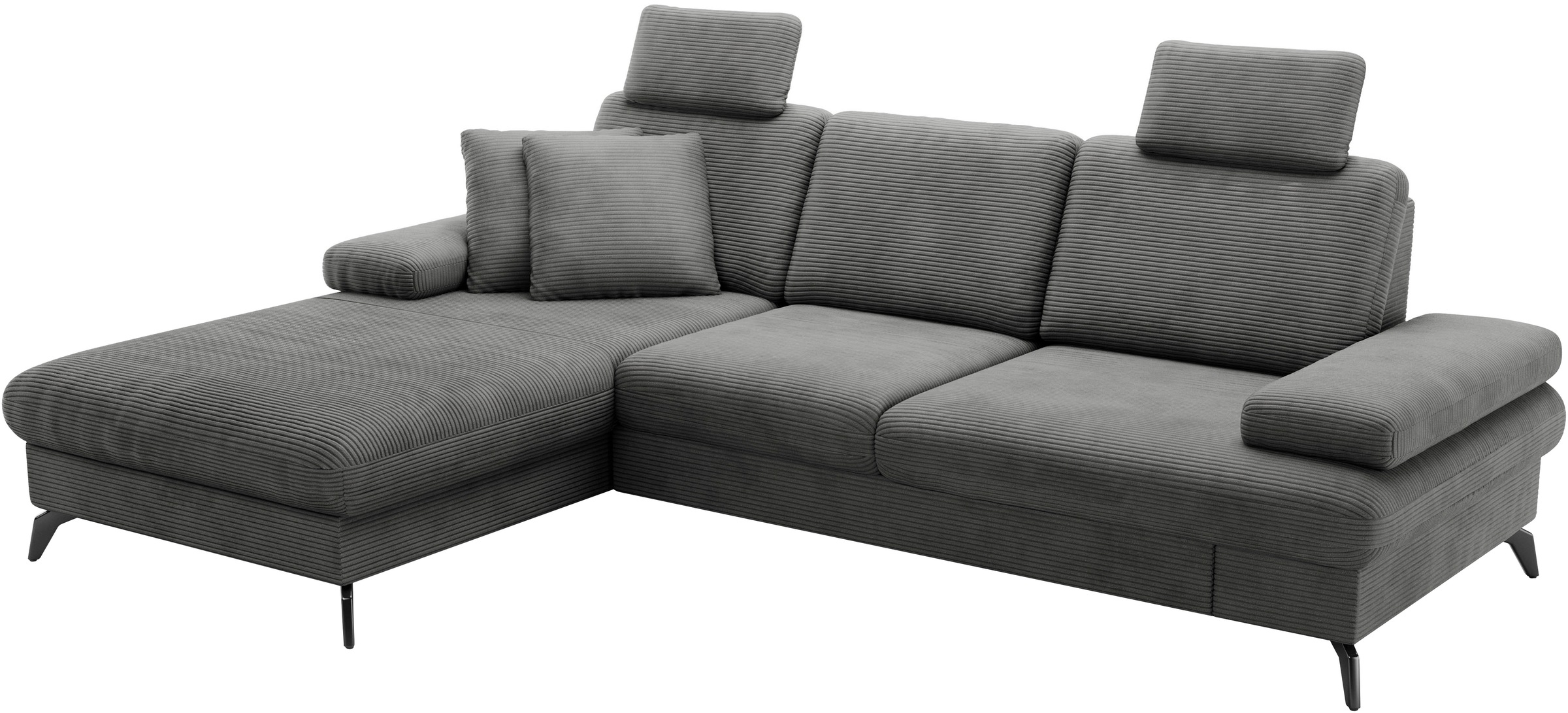 sit&more Ecksofa »Morris Jubi L-Form«, inkl. Armteilfunktion und 1 Zierkissen, wahlweise mit Bettfunktion