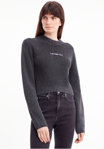 Calvin Klein Jeans Strickpullover »WASHED MONOLOGO SWEATER«, mit Logostickerei vorne... kaufen